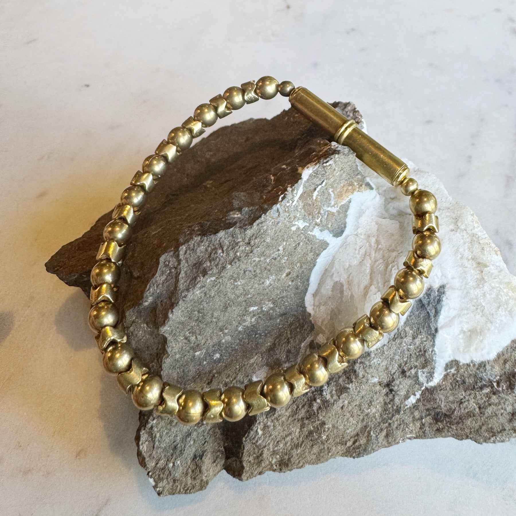 Brass Beaded Bracelet