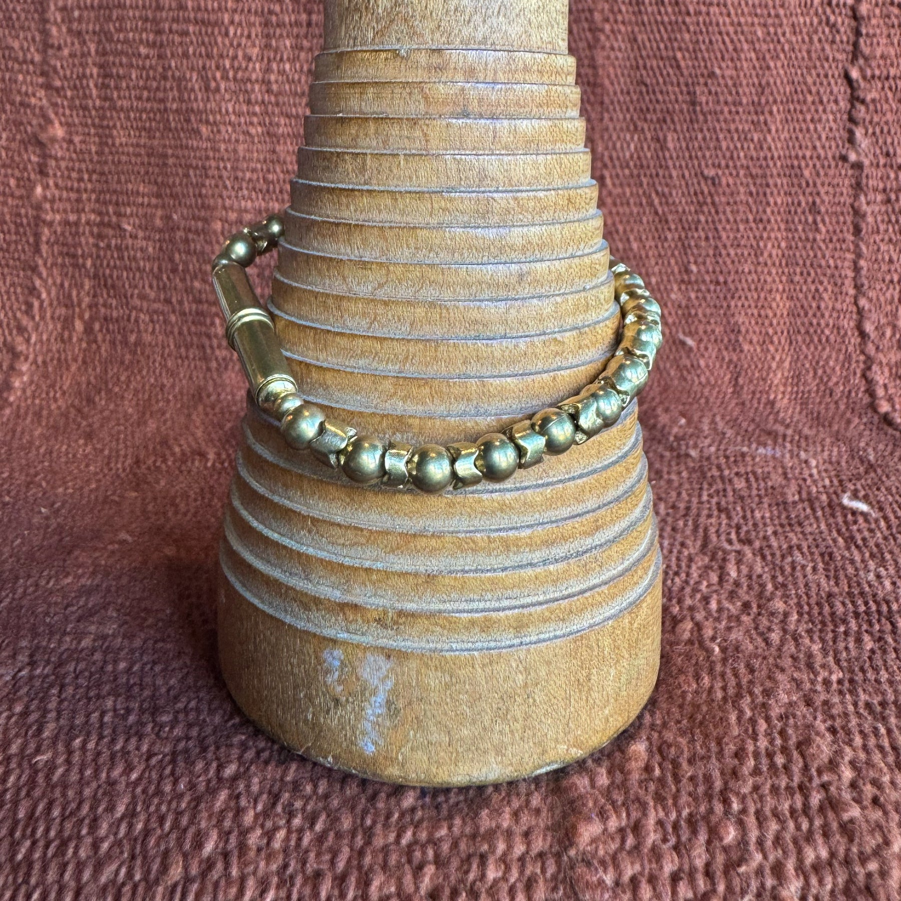 Brass Beaded Bracelet