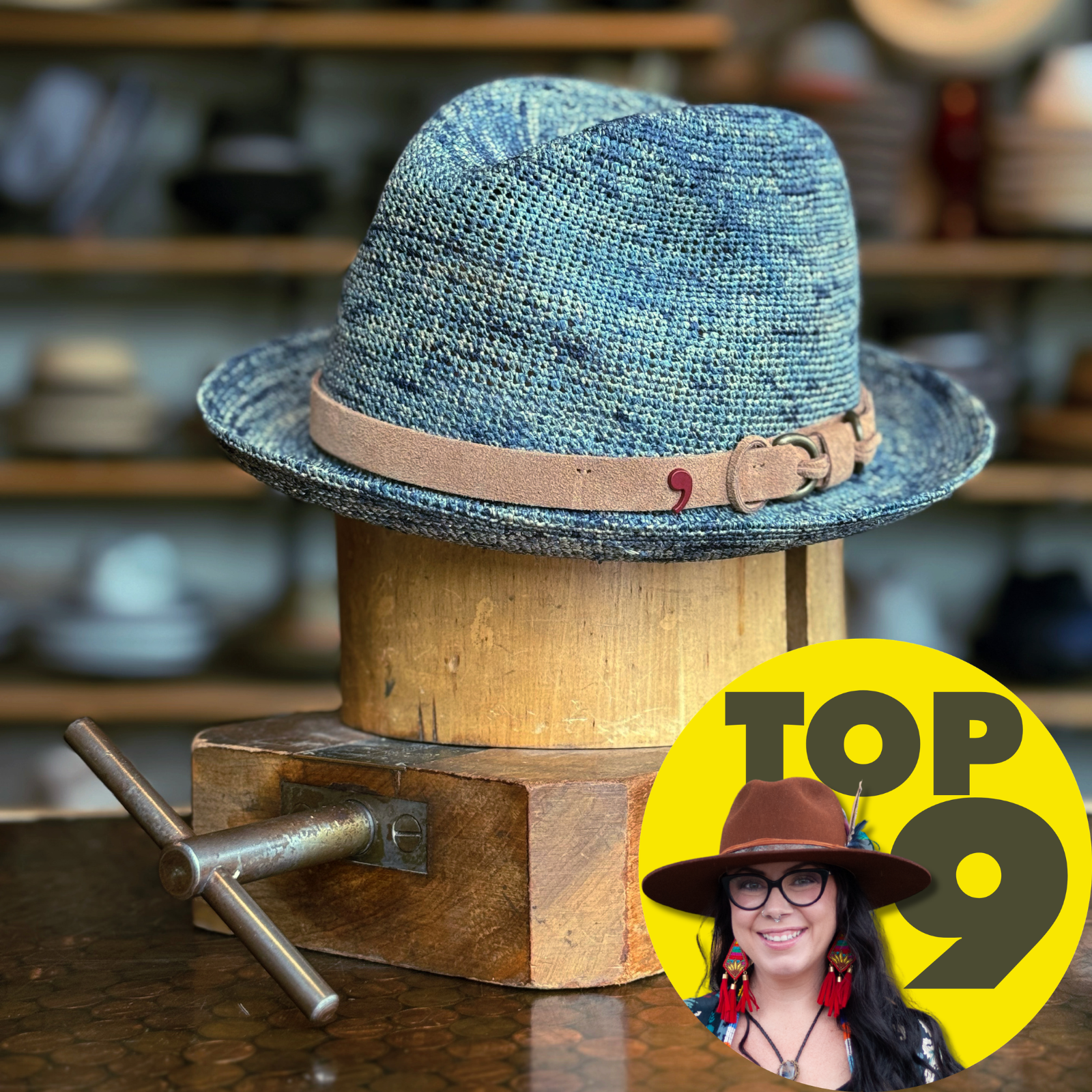 Crochet Tino Fedora - Packable Straw Breathable Hat for Summer