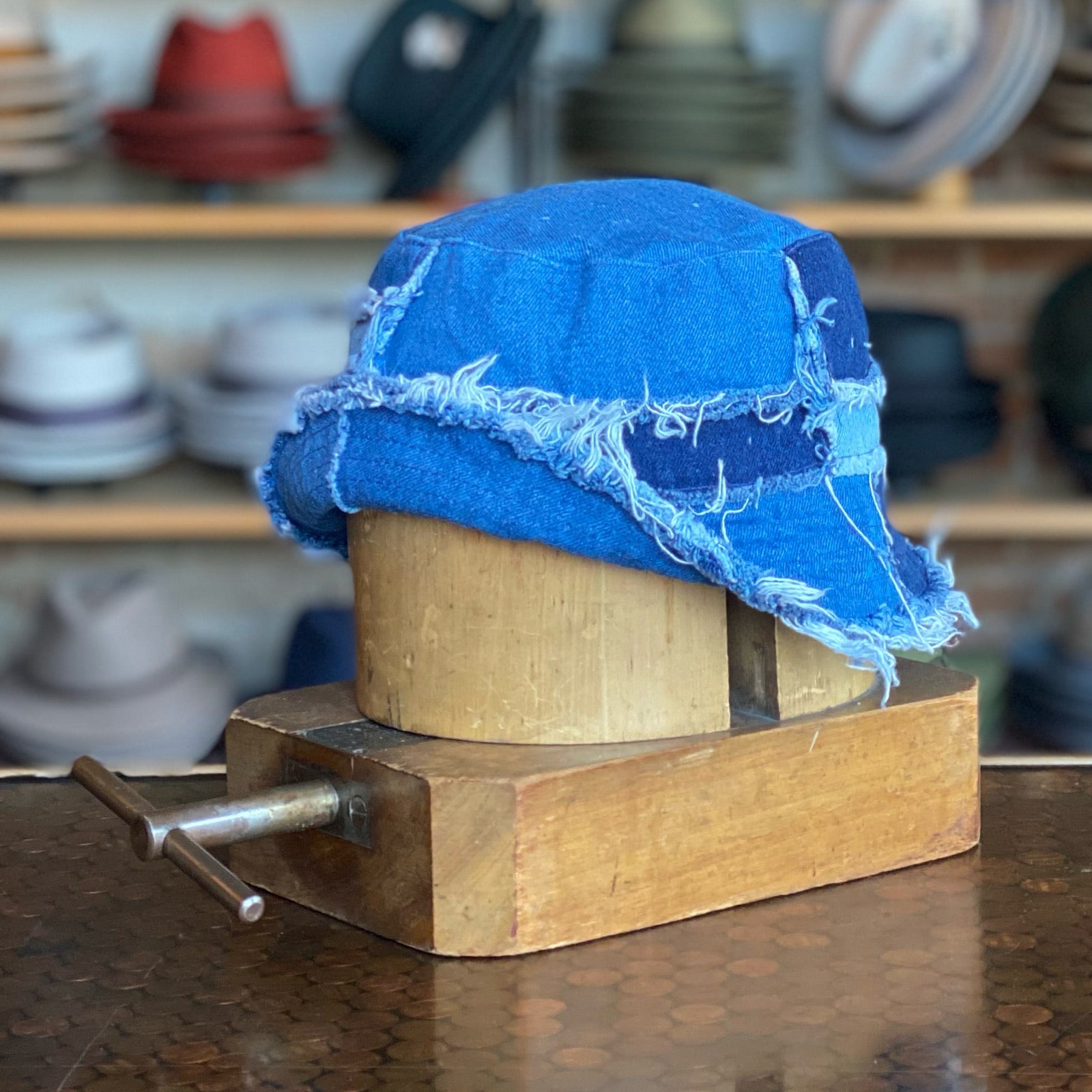 Denim Patchwork Bucket