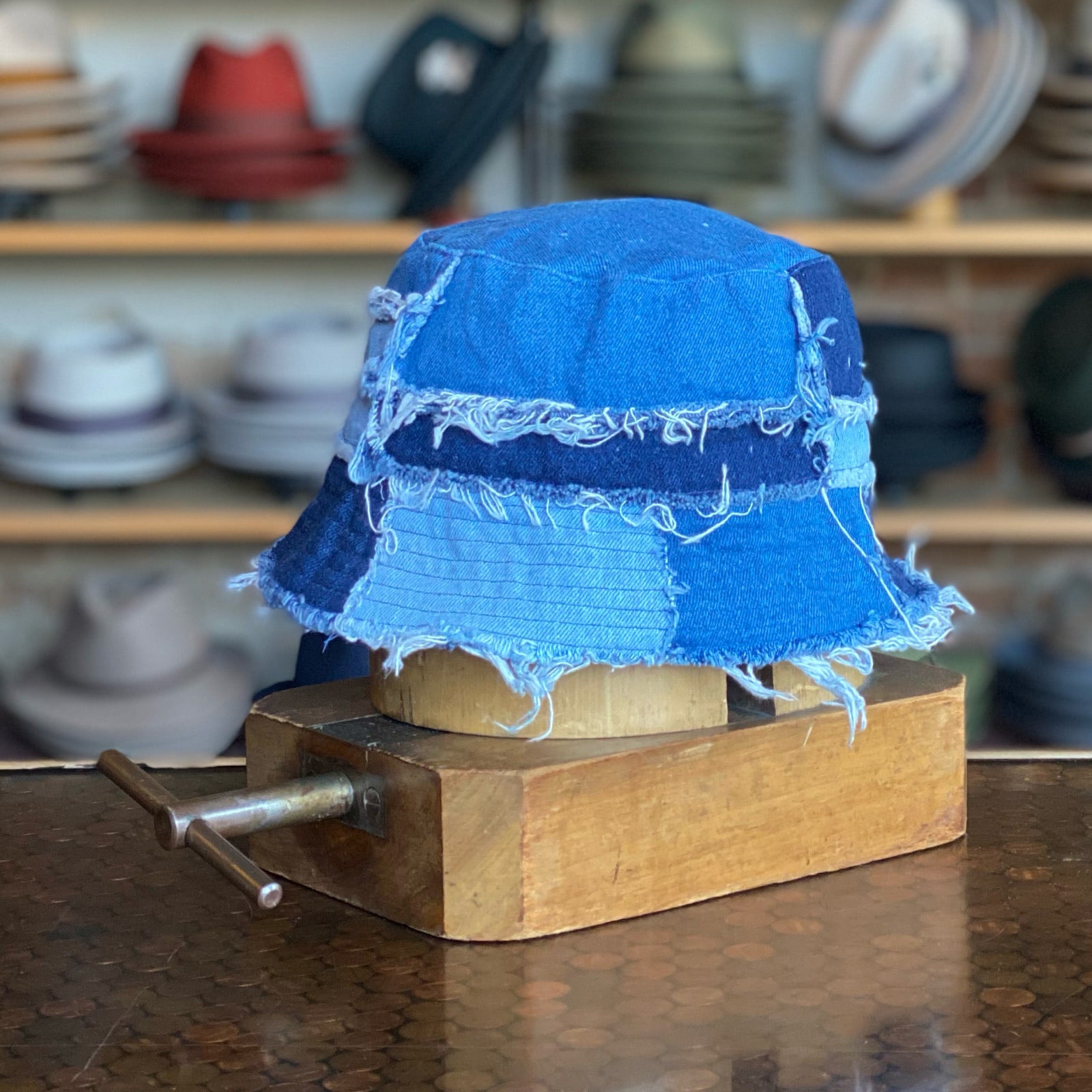 Denim Patchwork Bucket