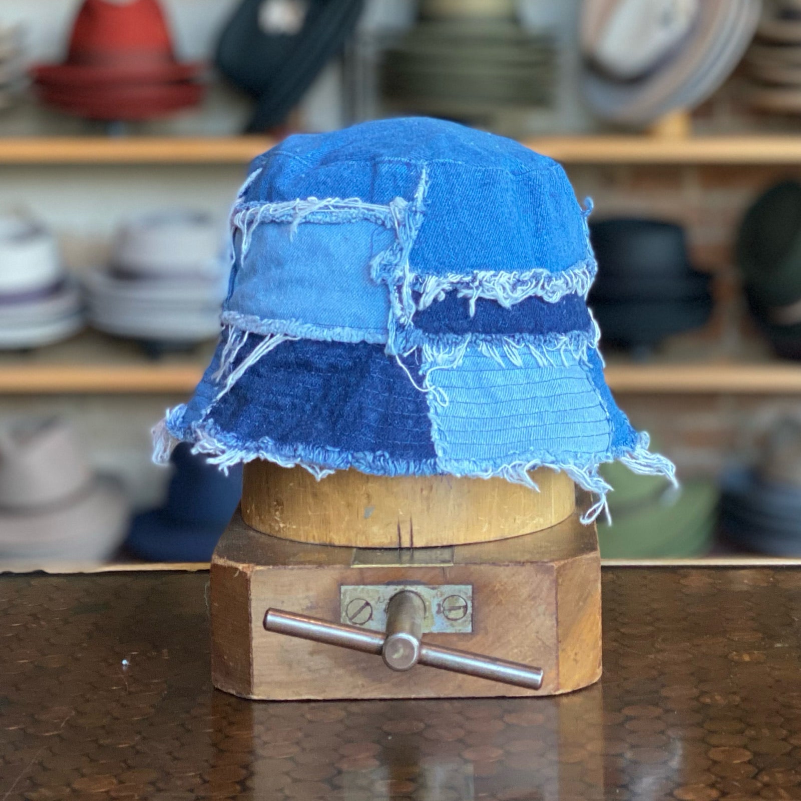 Denim Patchwork Bucket Hat