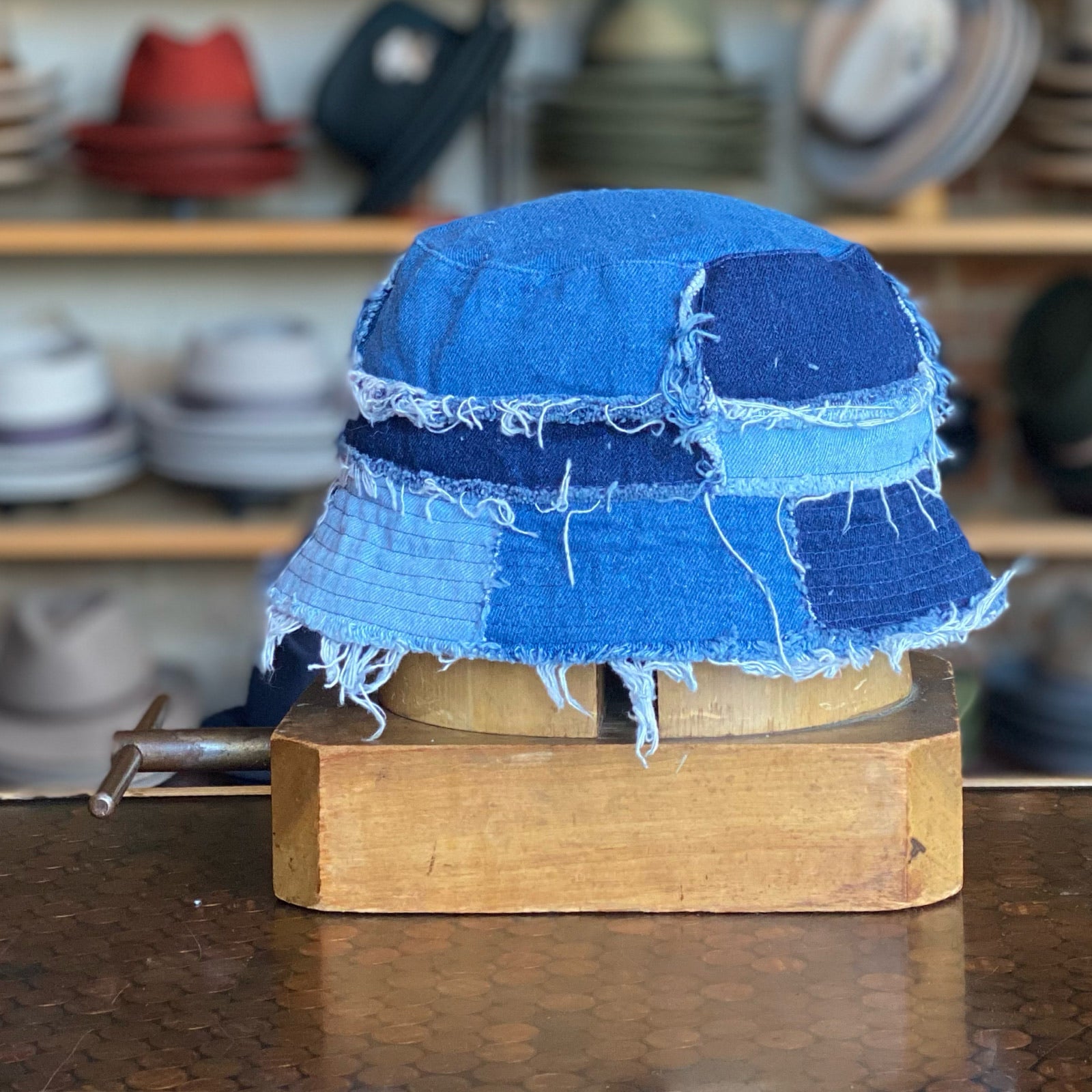 Denim Patchwork Bucket