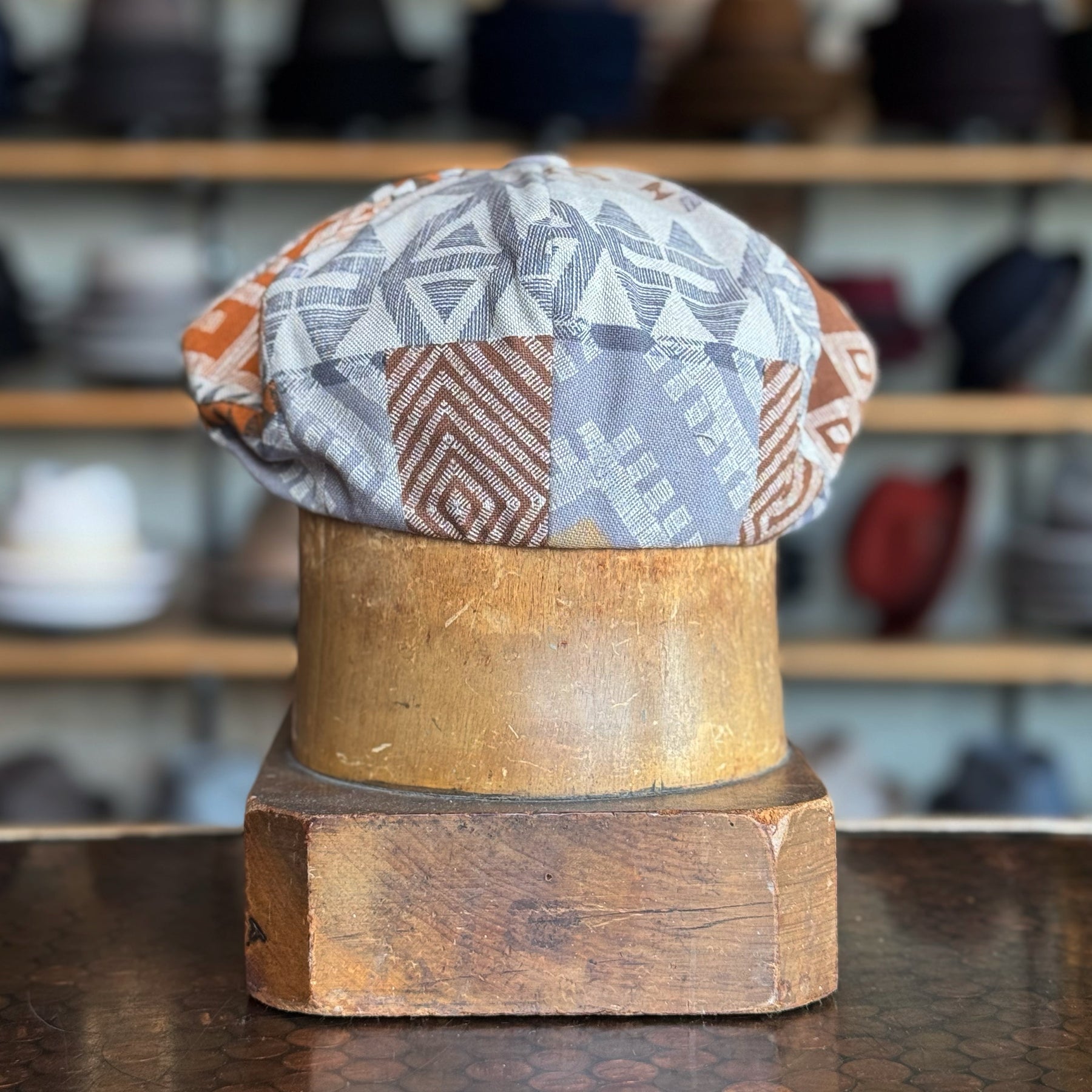 Geometric Pattern Traditional Newsboy Cap
