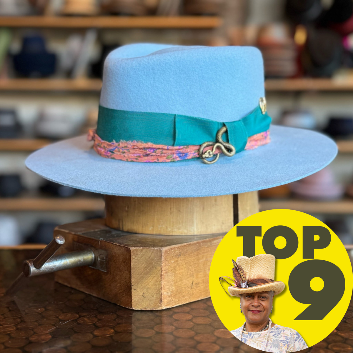 Gin Tansy Flat Brim Fedora
