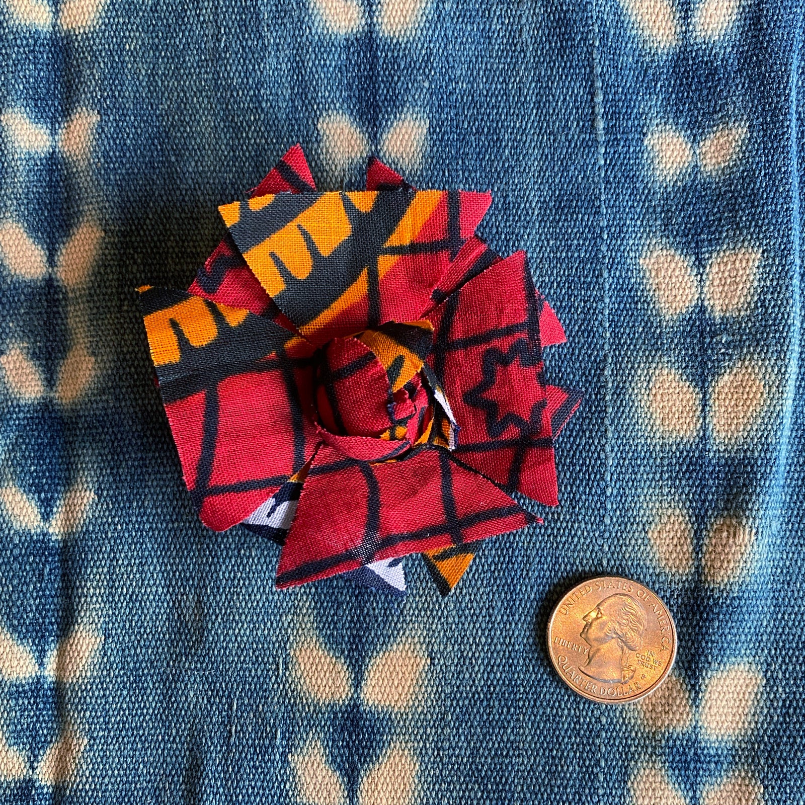 Handmade Wax Print Flower