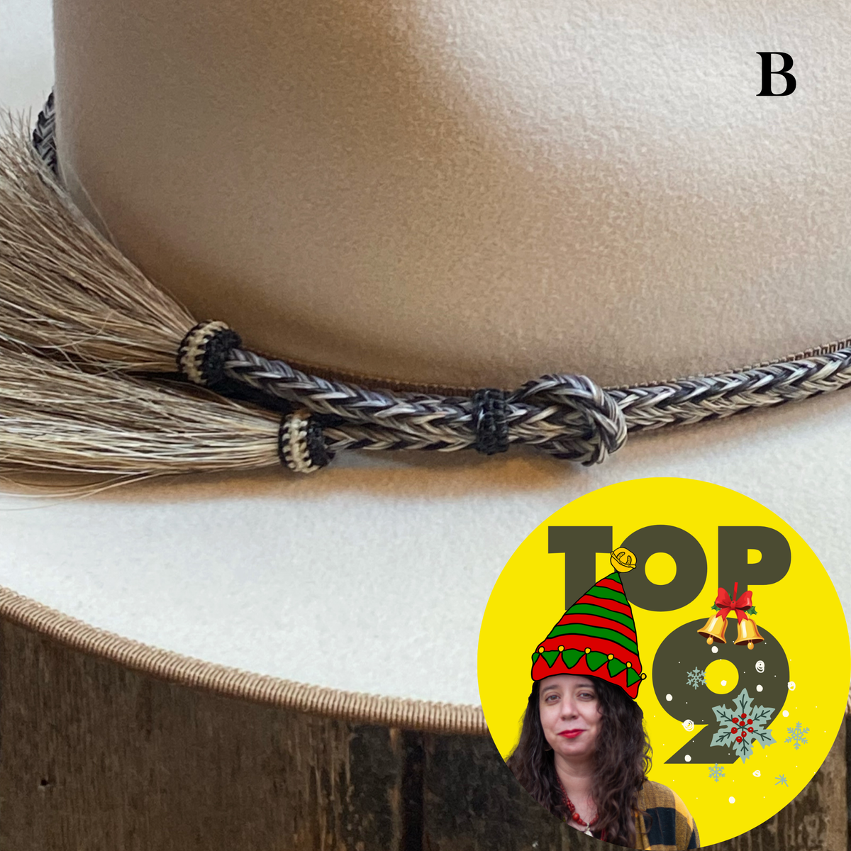 2 Strand Horsehair Hat Band with Side Tassels
