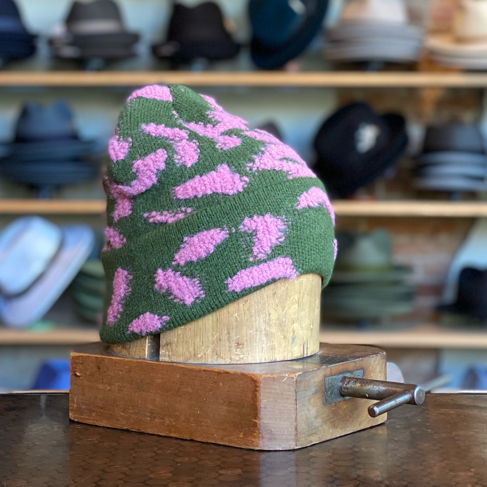 Jacquard Camo Beanie