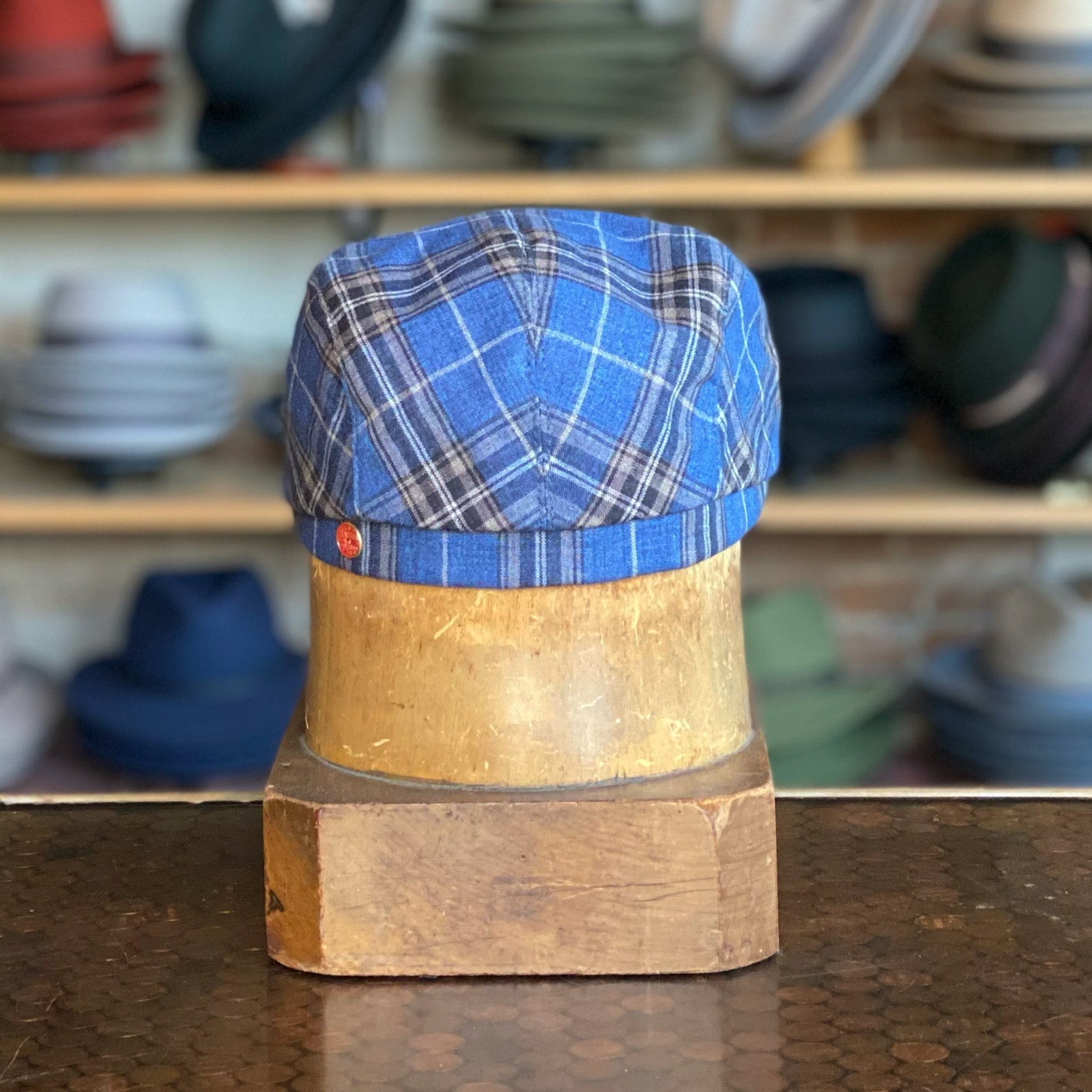 Linen Plaid Frankie Flat Cap