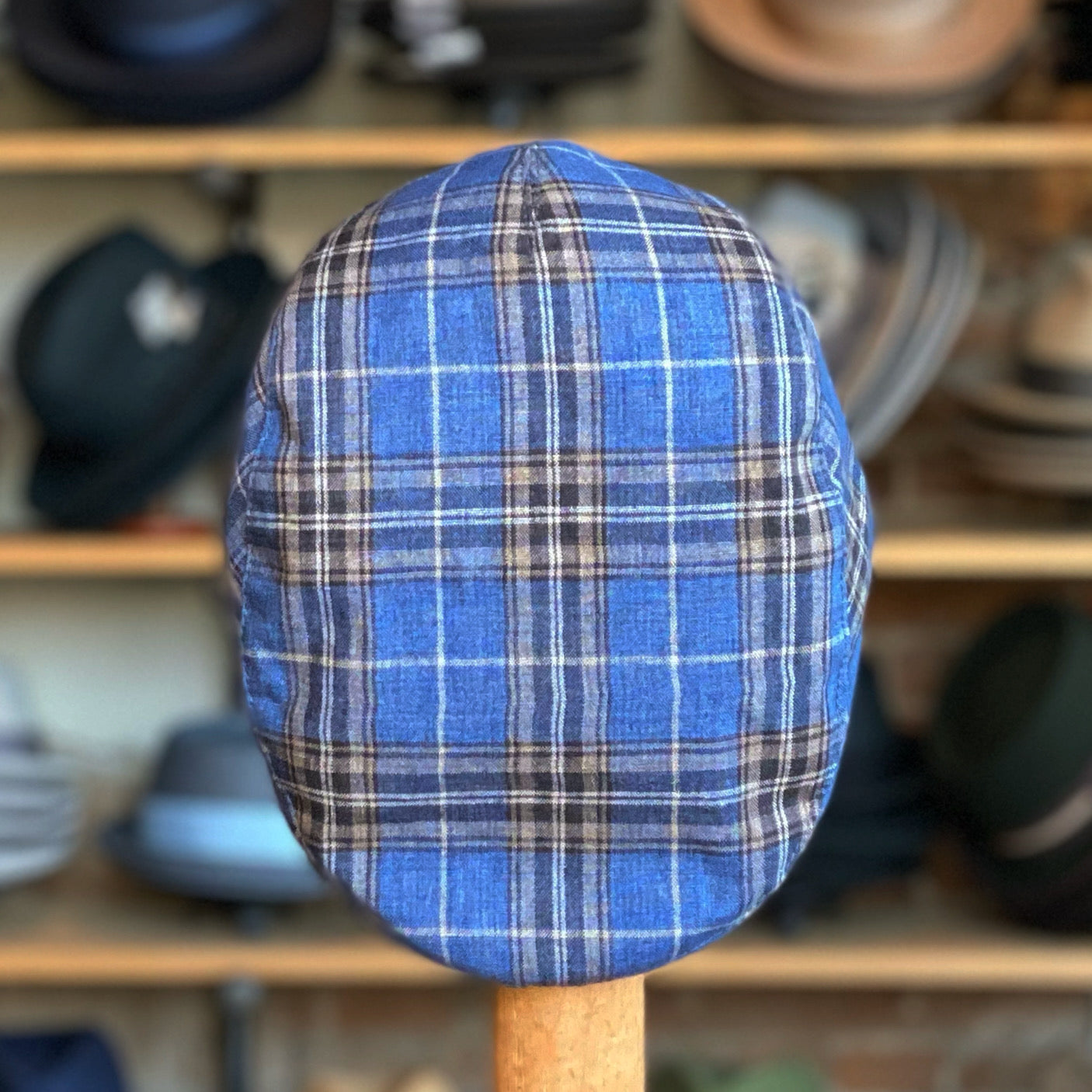 Linen Plaid Frankie Flat Cap