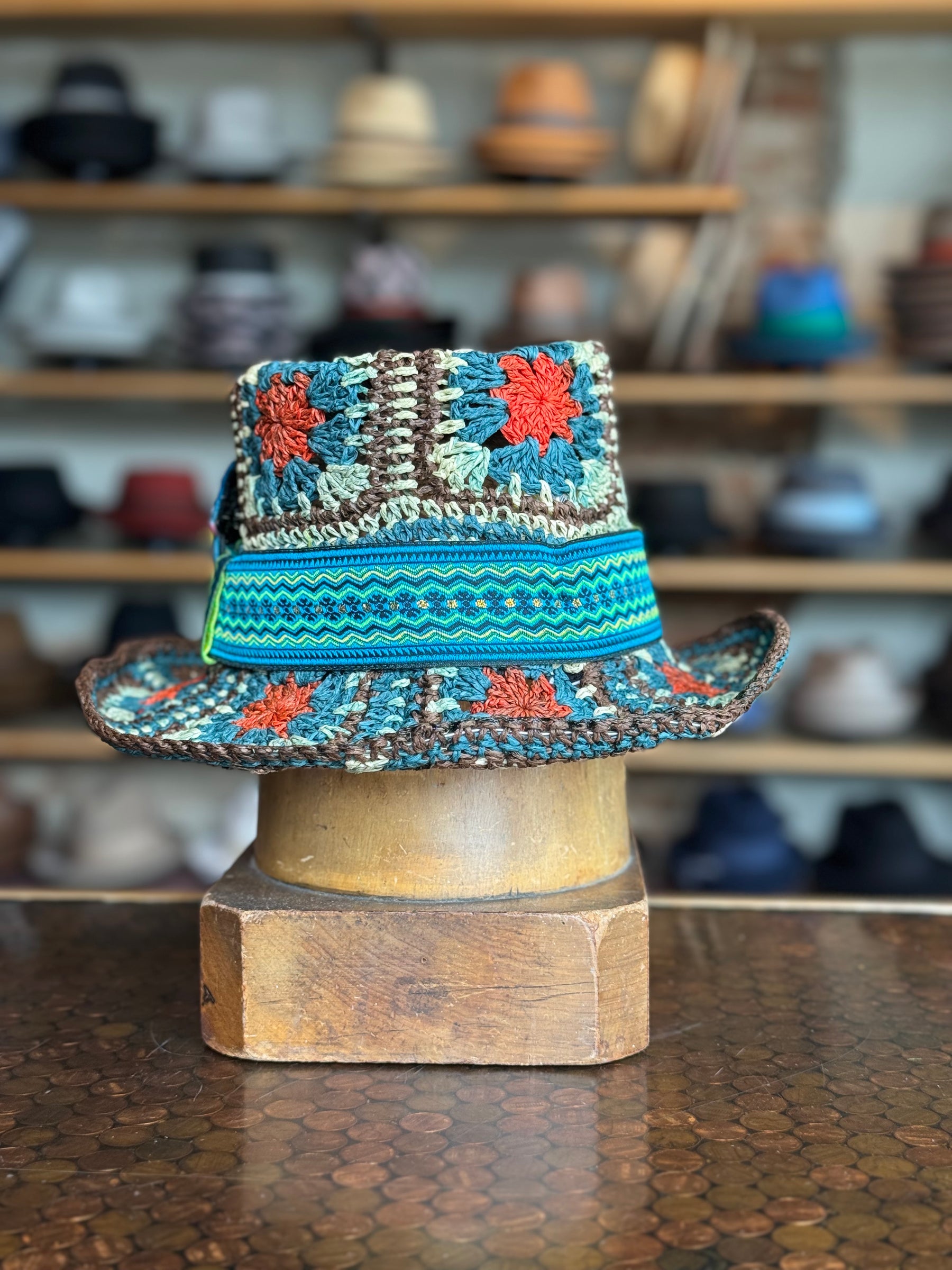 Pooh-Bah Granny Square Top Hat