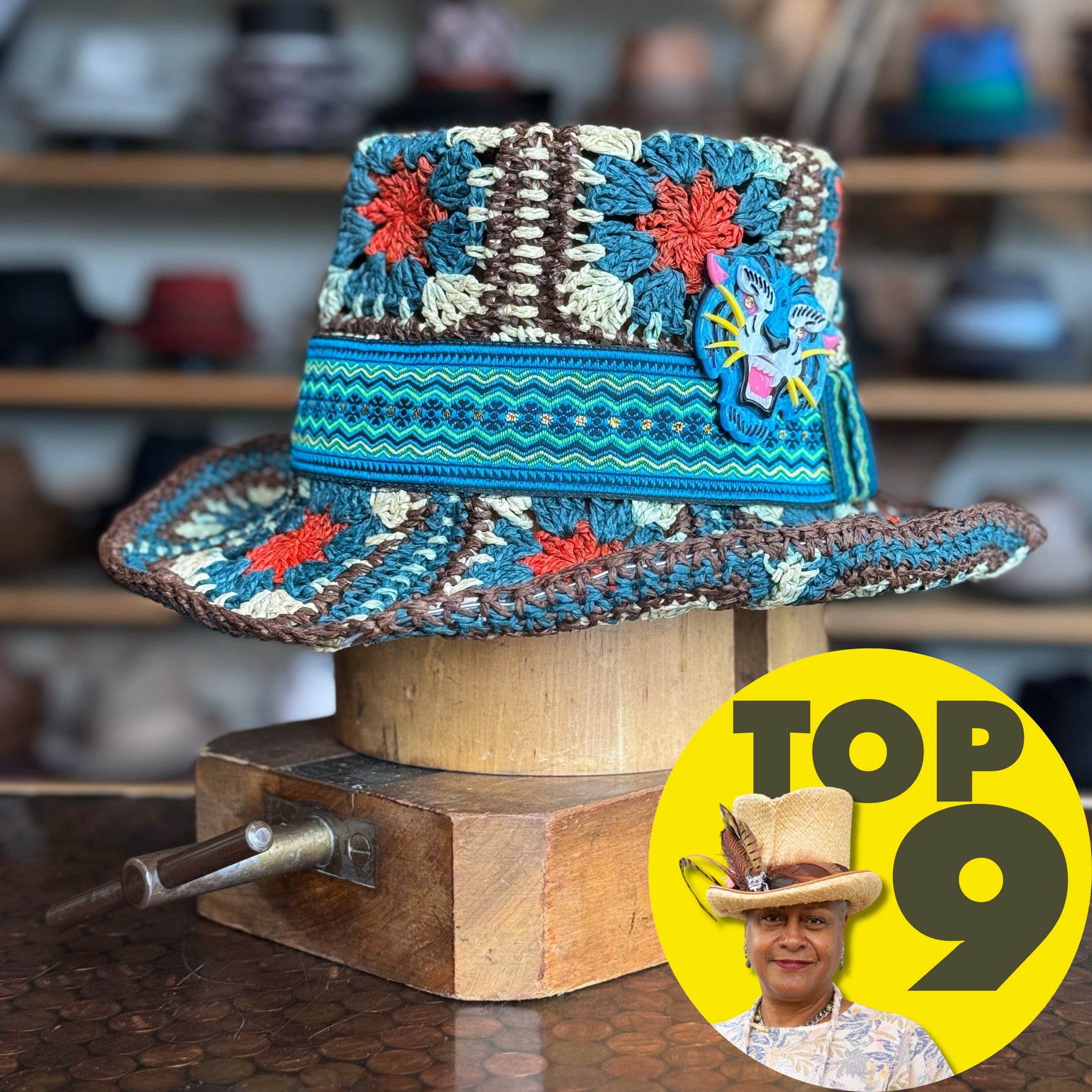 Pooh-Bah Granny Square Top Hat