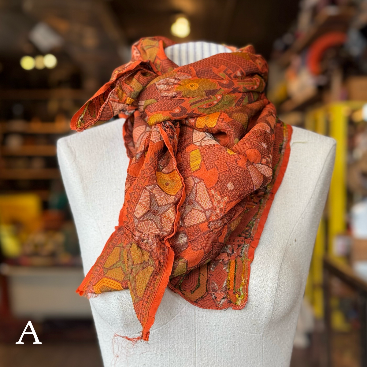 Psychedelic Geometry Sari Fragment