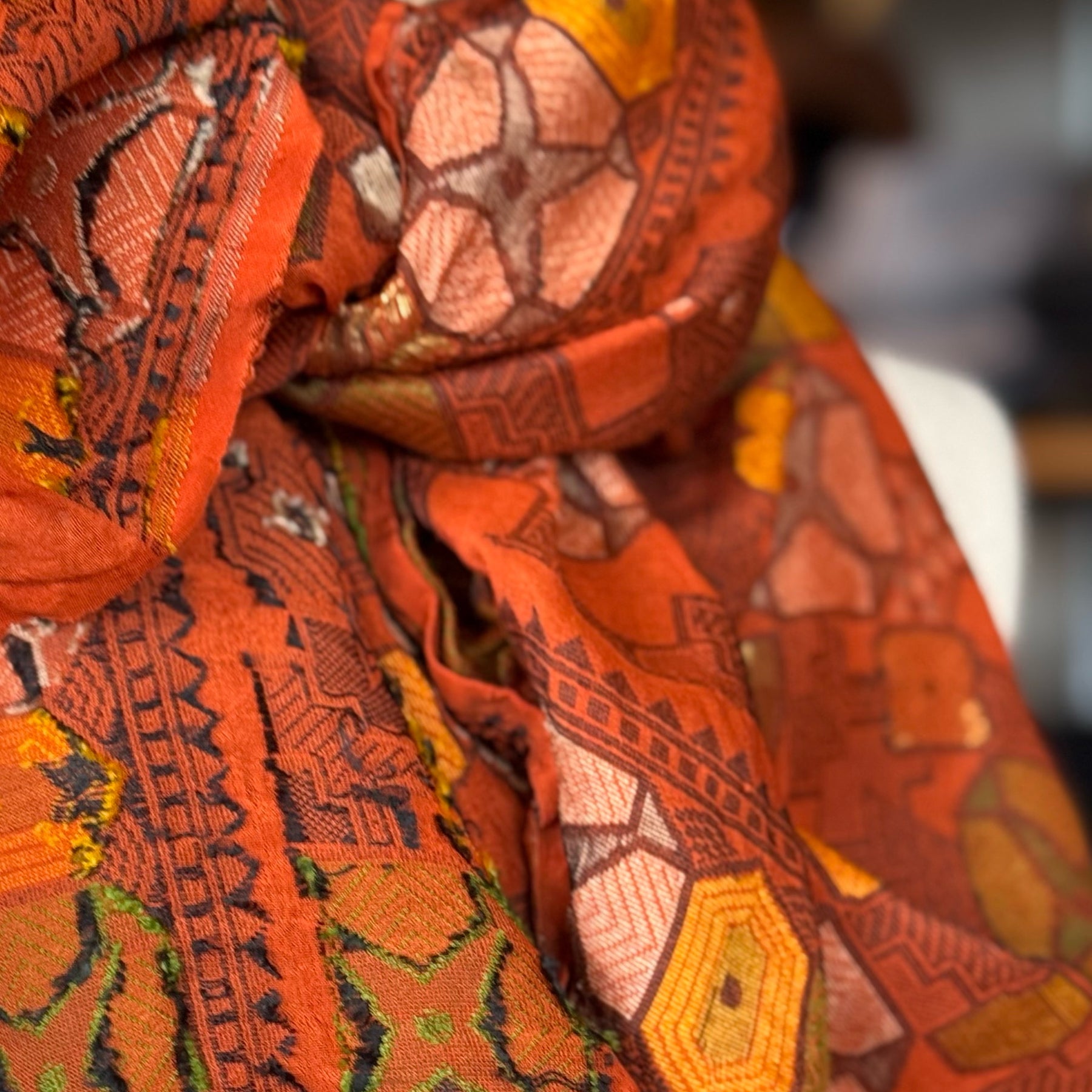 Psychedelic Geometry Sari Fragment