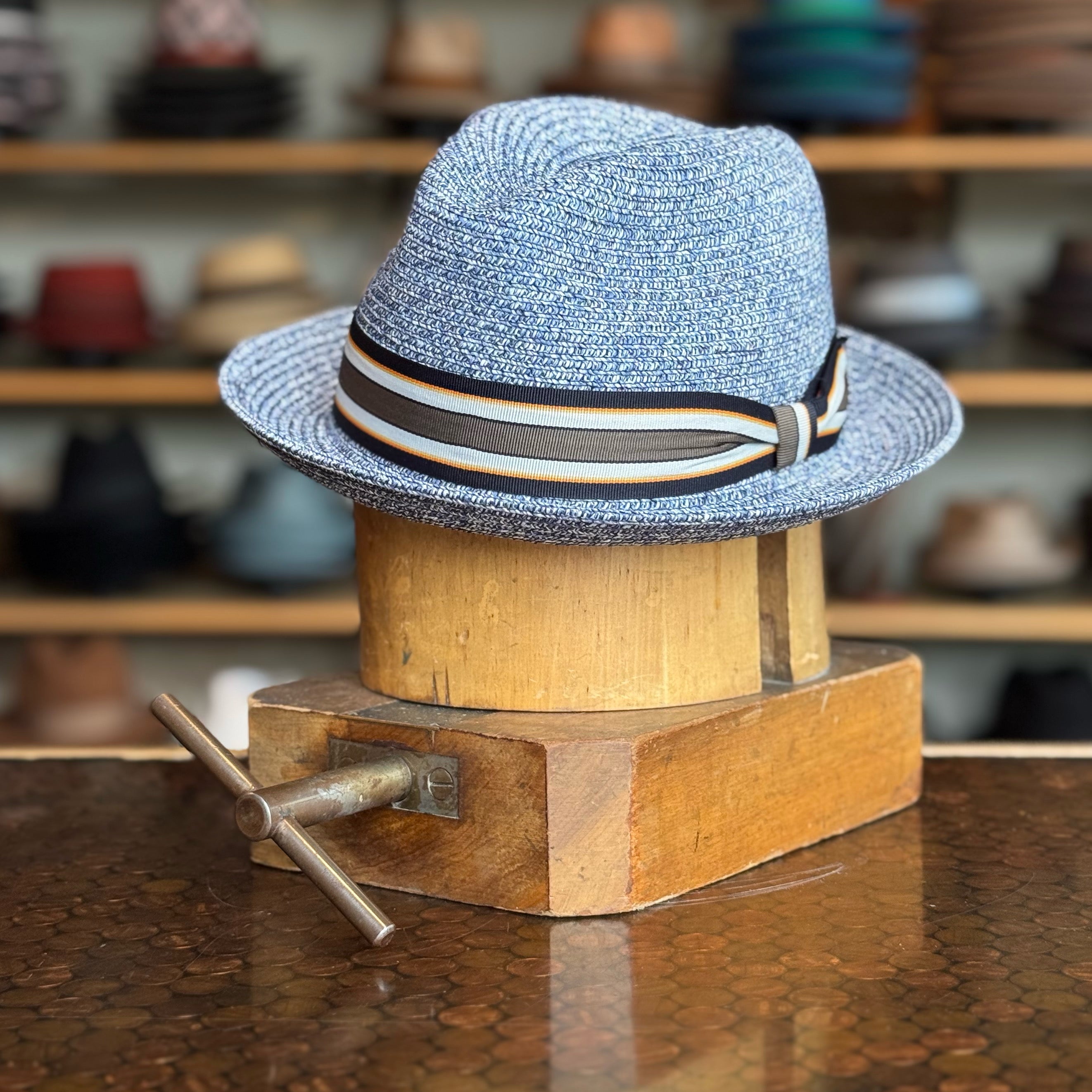 専用　salsation サルセーション　CanvasBucket Hat SM Salem_heather-blue_front-up.