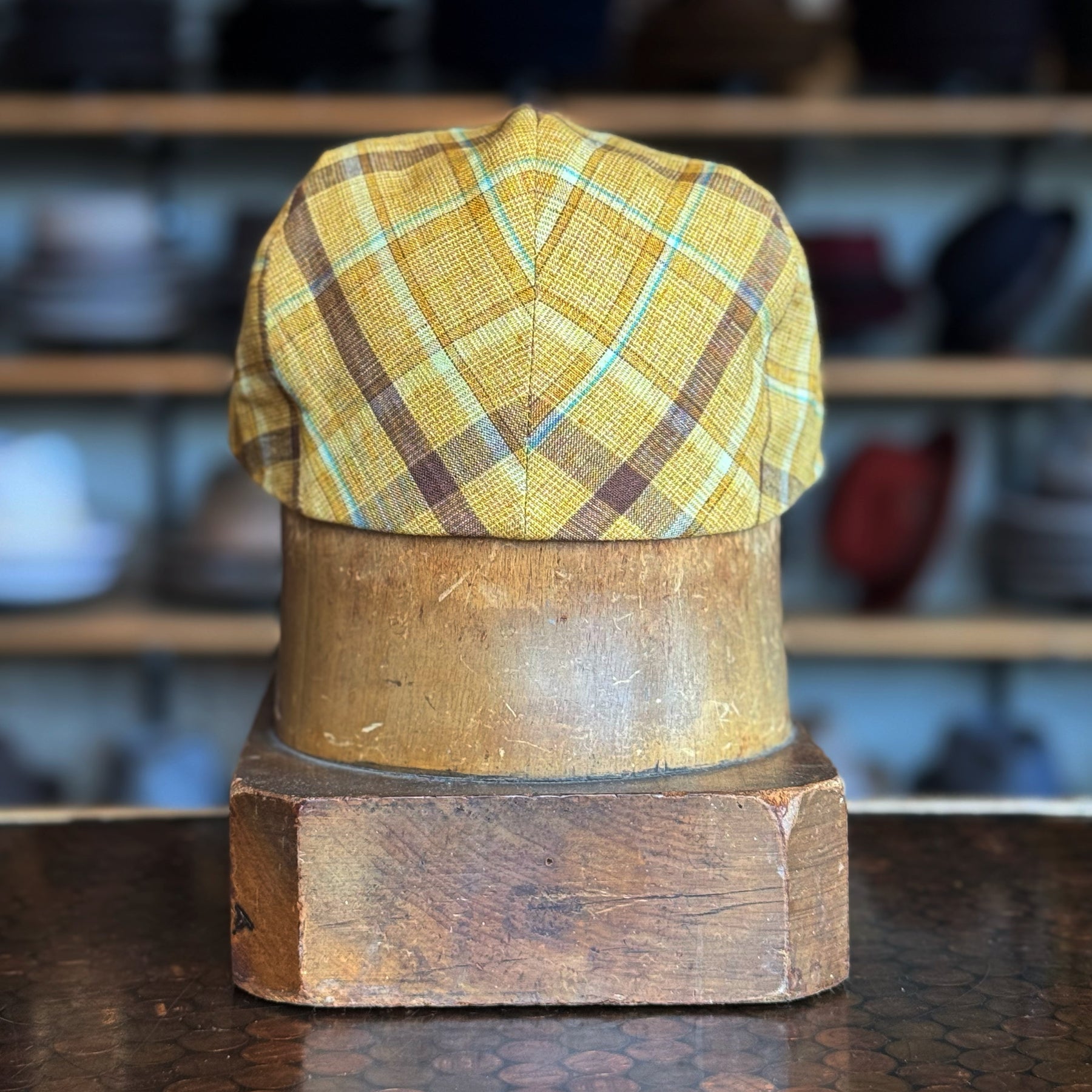 Tonal Plaid Vintage Flat Cap