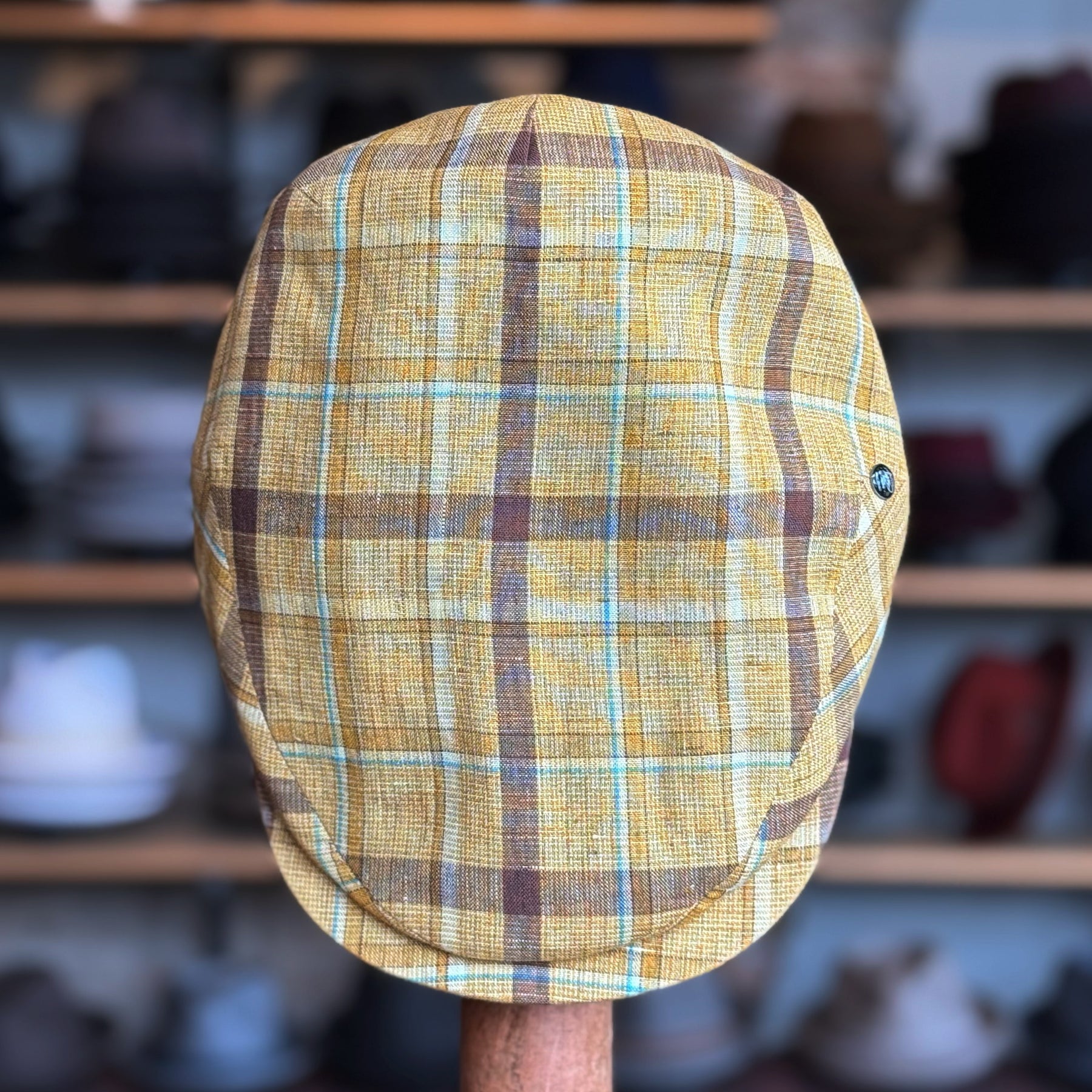 Tonal Plaid Vintage Flat Cap