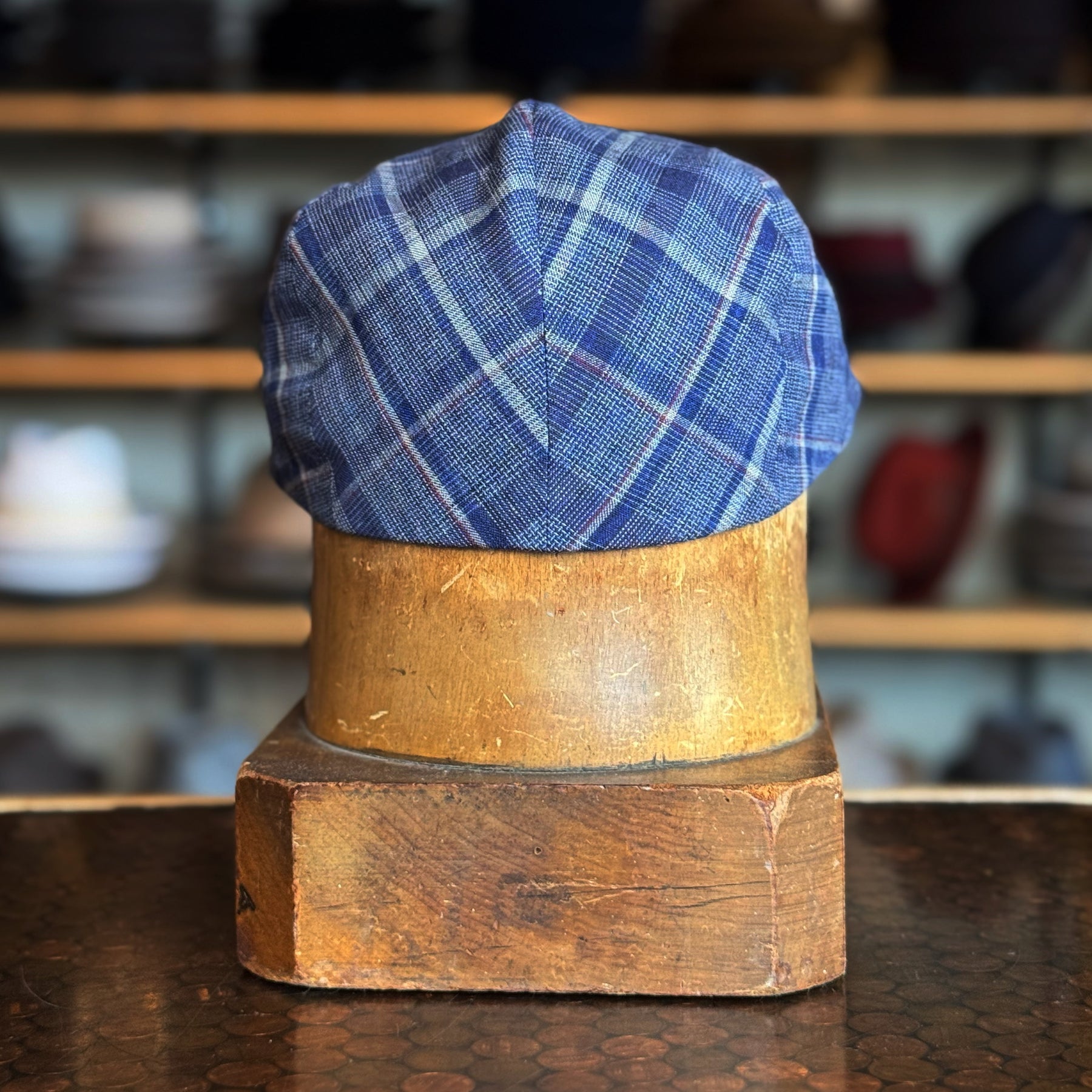 Tonal Plaid Vintage Flat Cap