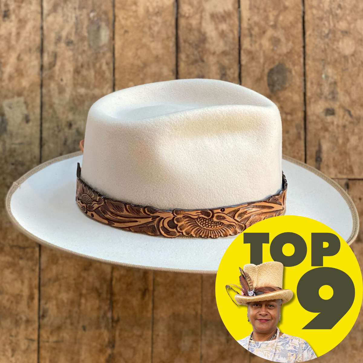 Tooled Leather Hat Band
