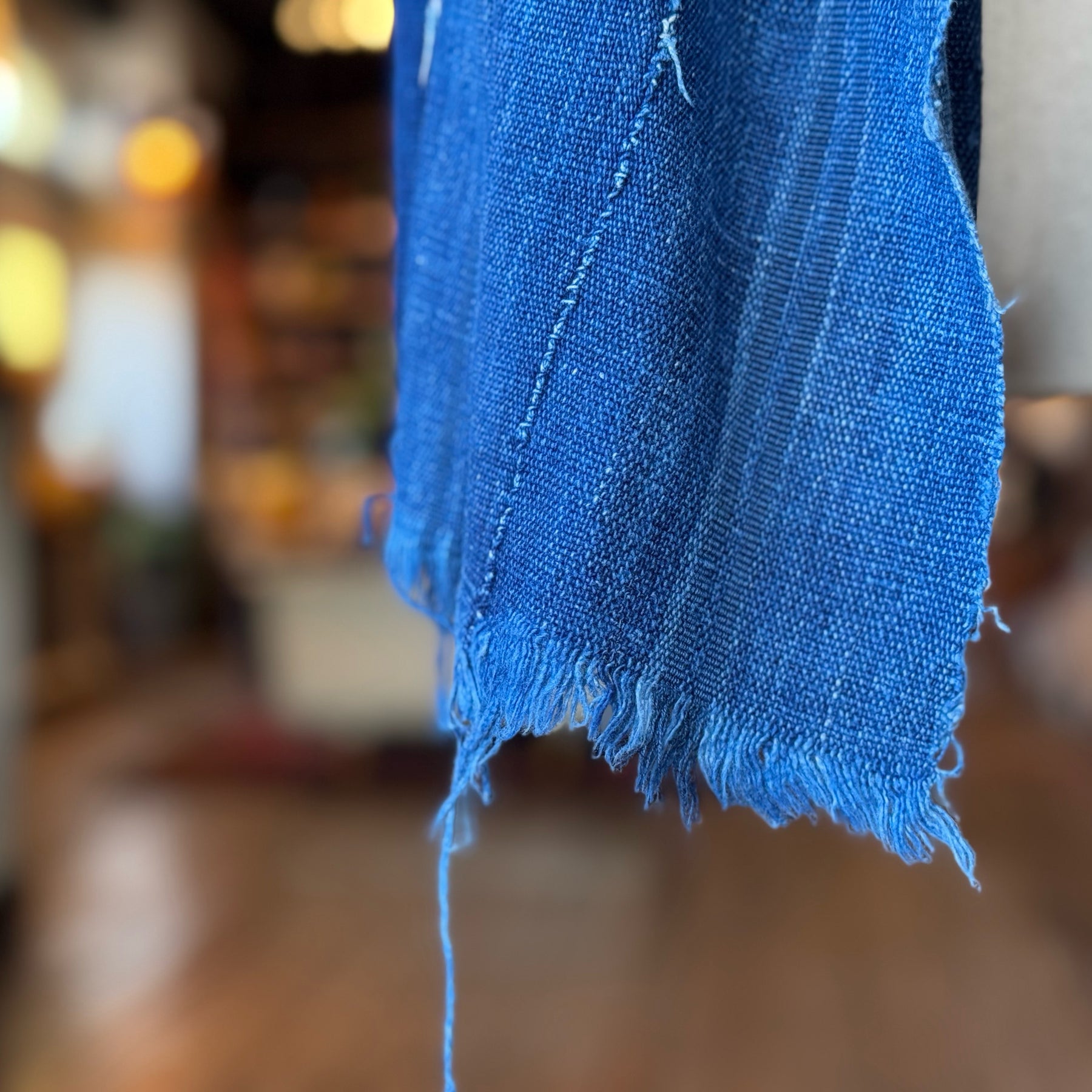 Vintage Indigo Mud Cloth Scarf No. 2