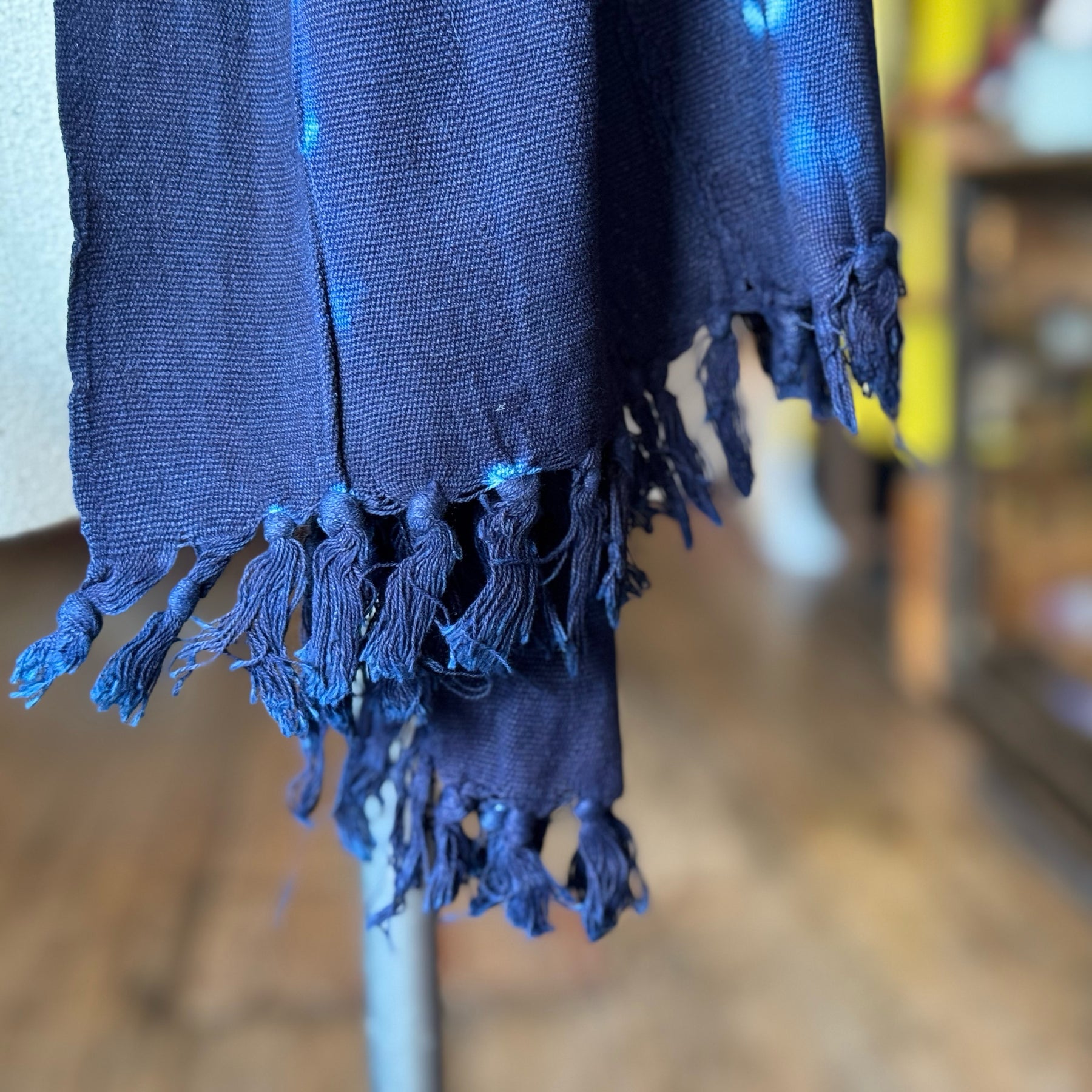 Vintage Indigo Mud Cloth Scarf No.6