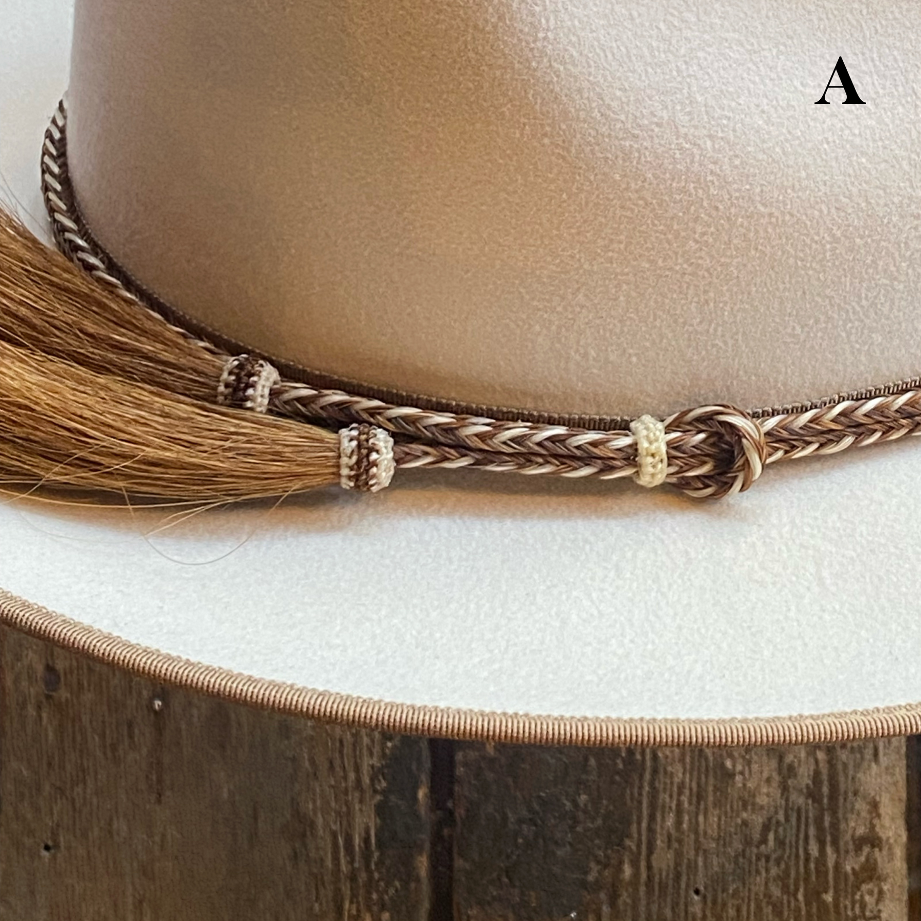 2 Strand Horsehair Hat Band with Side Tassels