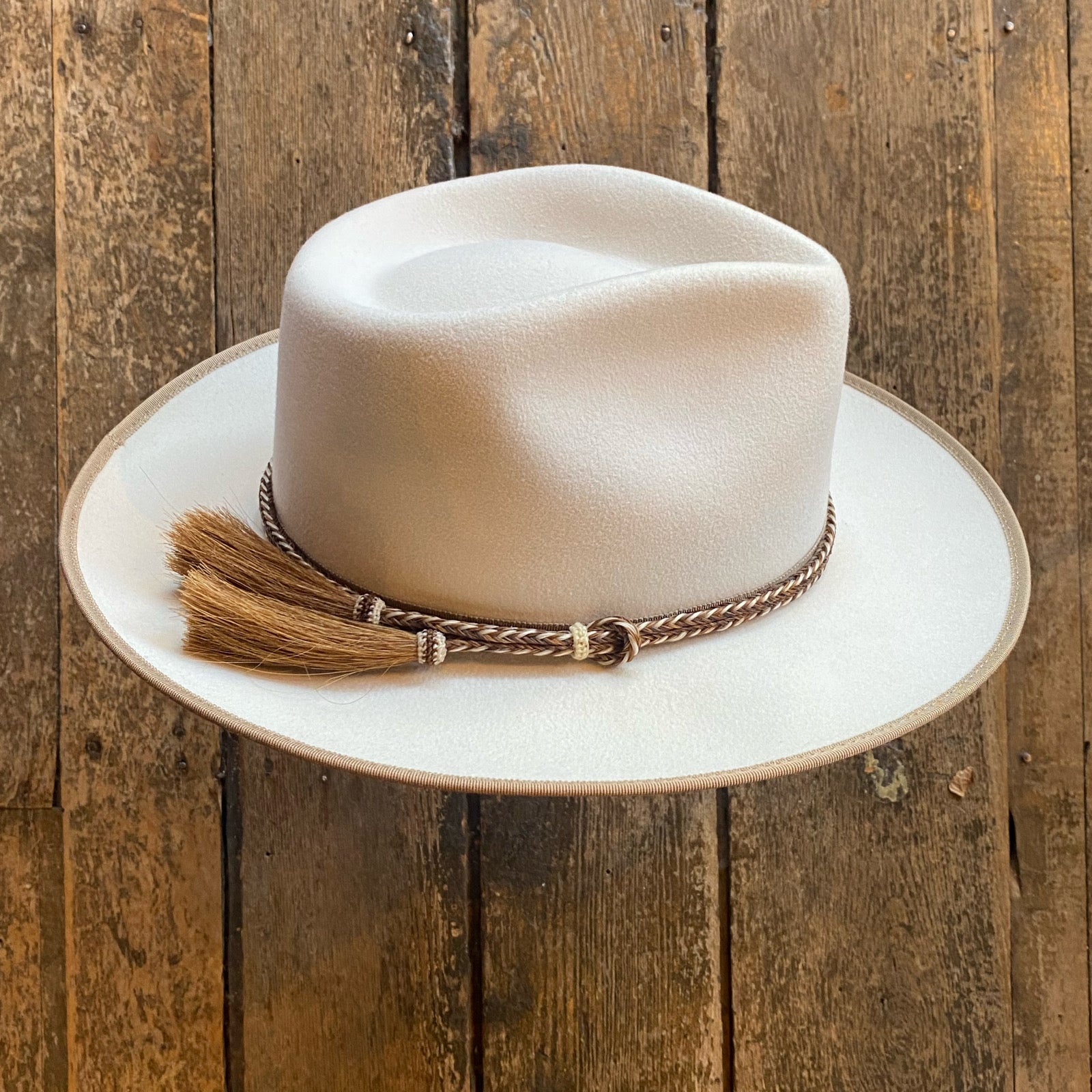 2 Strand Horsehair Hat Band with Side Tassels