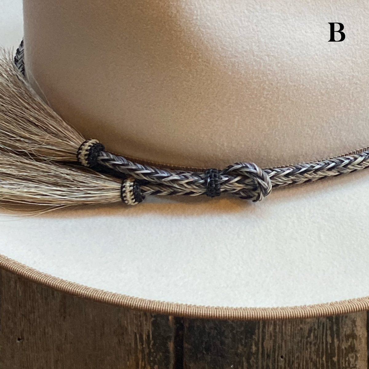 2 Strand Horsehair Hat Band with Side Tassels