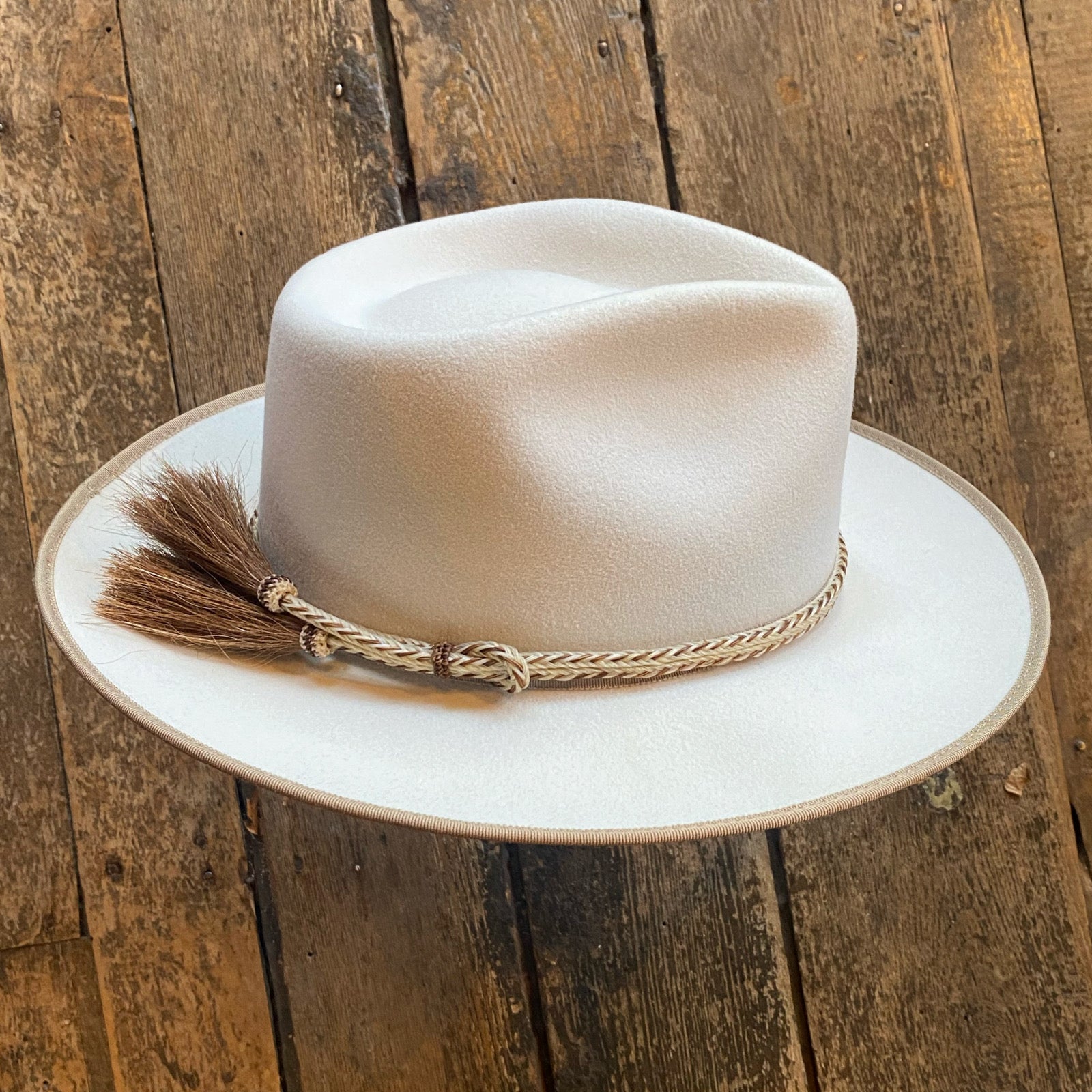 2 Strand Horsehair Hat Band with Side Tassels