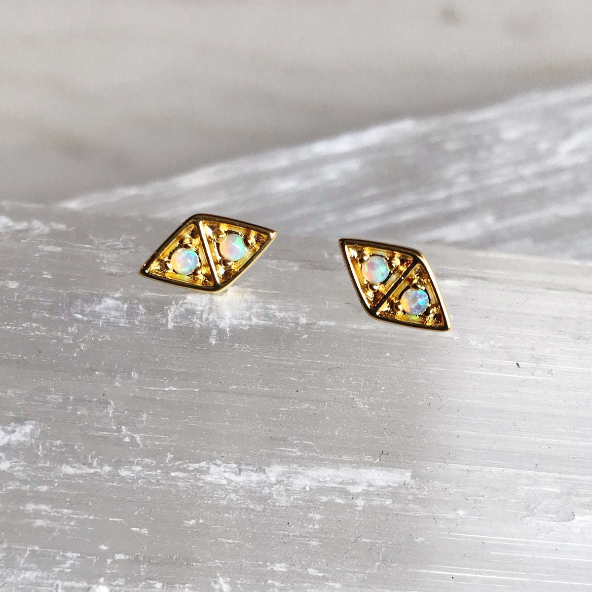 Double Triangle Studs