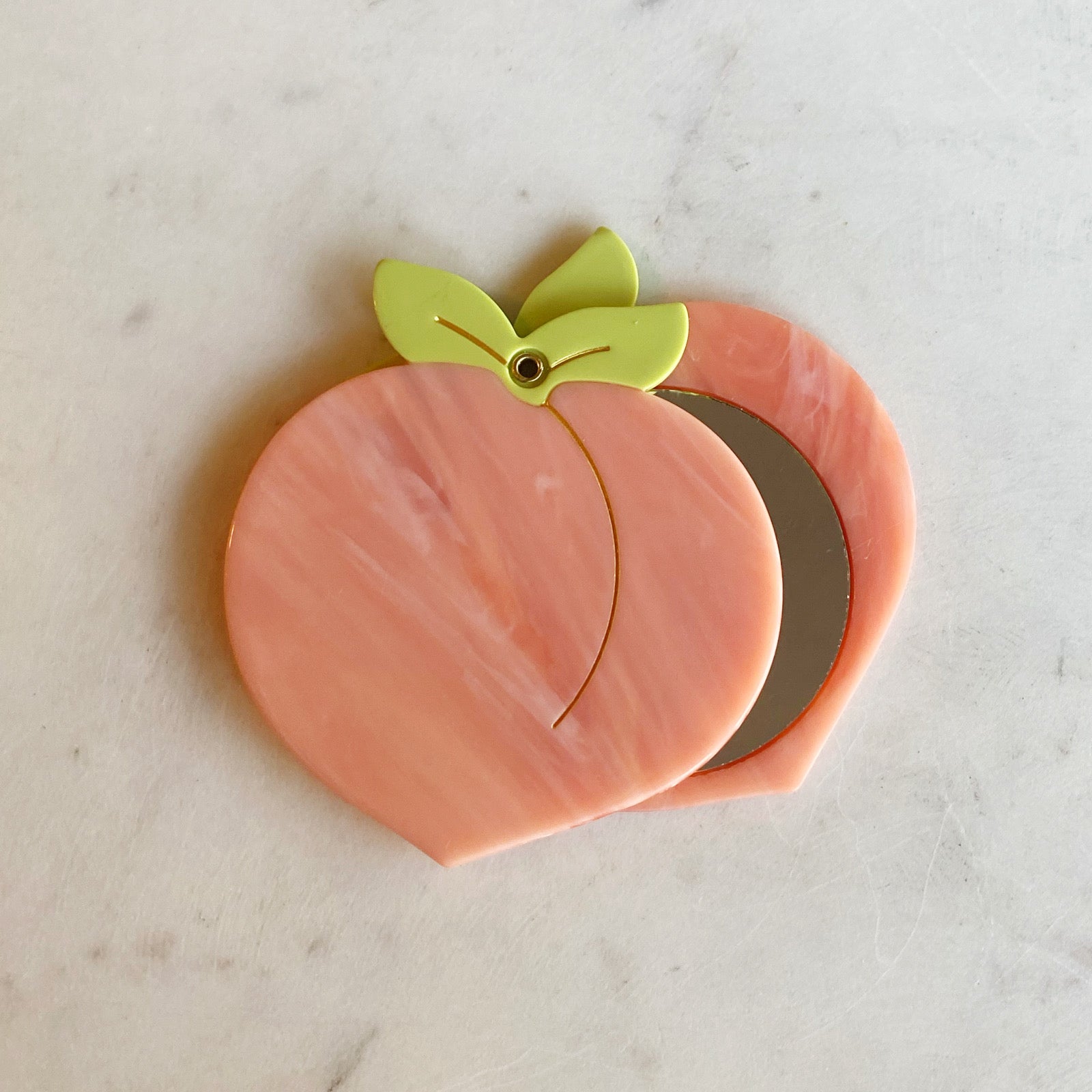 Peach Compact Mirror