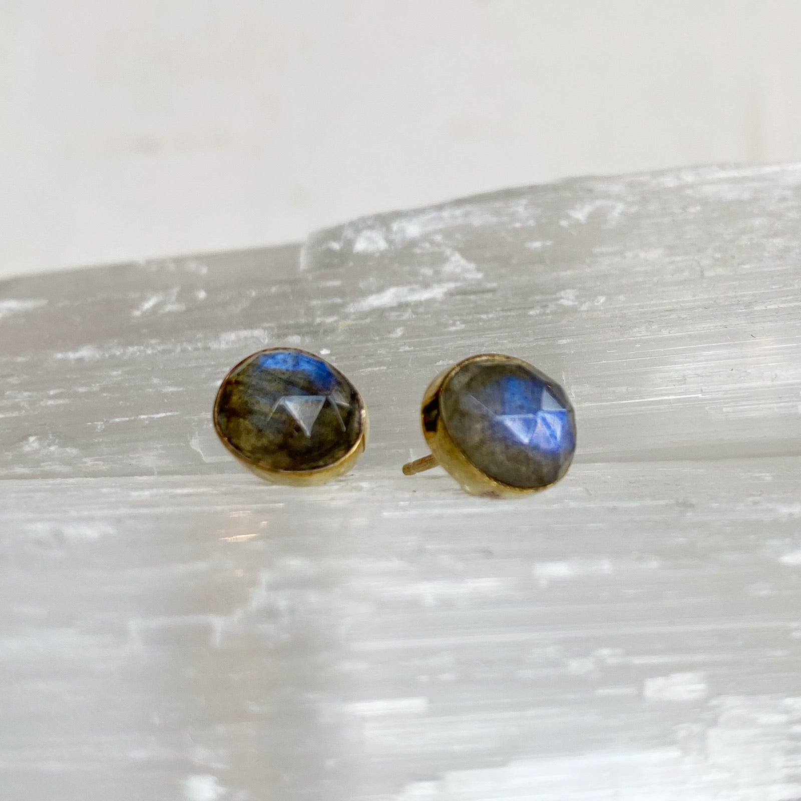 Rose Cut Oval Studs