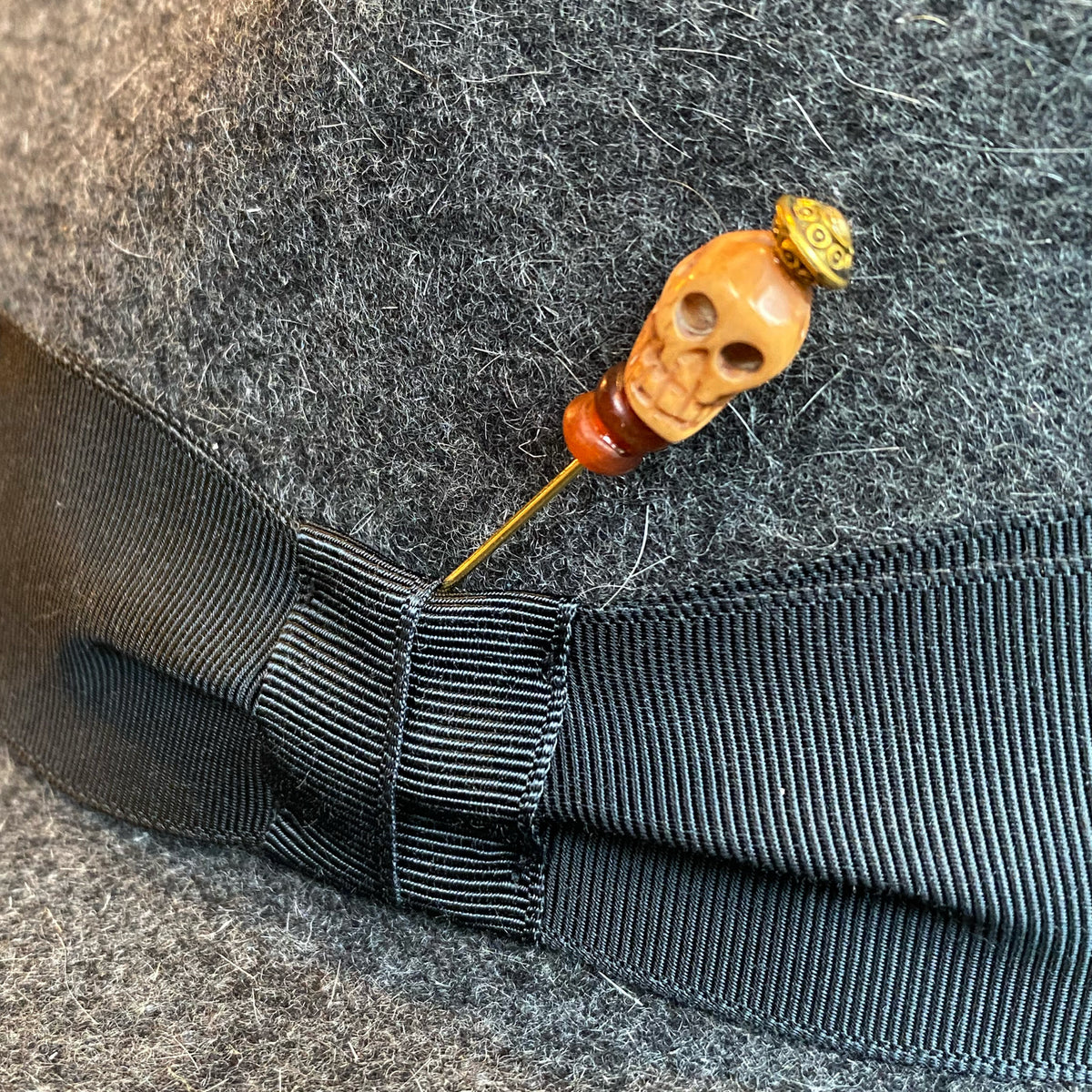 Bone Skull Hat Pin