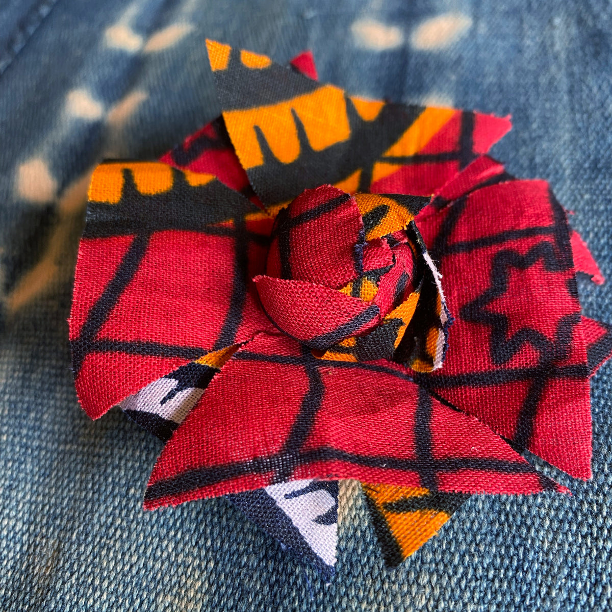 Handmade Wax Print Flower