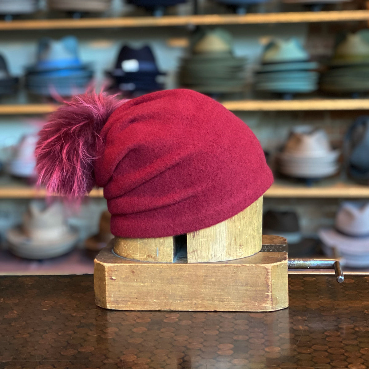 Batis Beanie with Fur Pom Pom