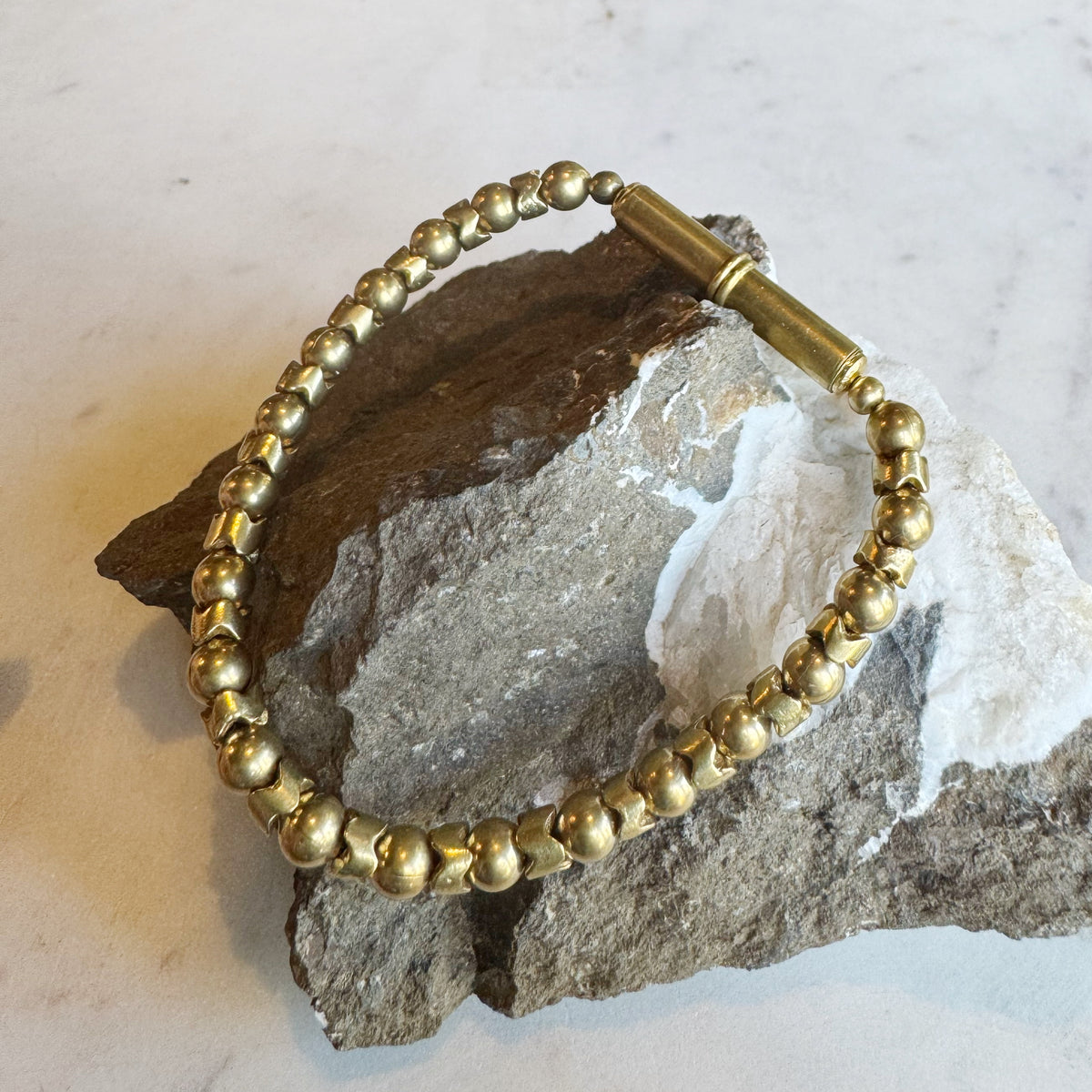Brass Beaded Bracelet