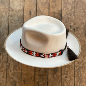 Beaded Hat Band w/ Horsehair Tassels