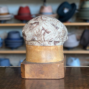 Botanical Linen Driving Cap