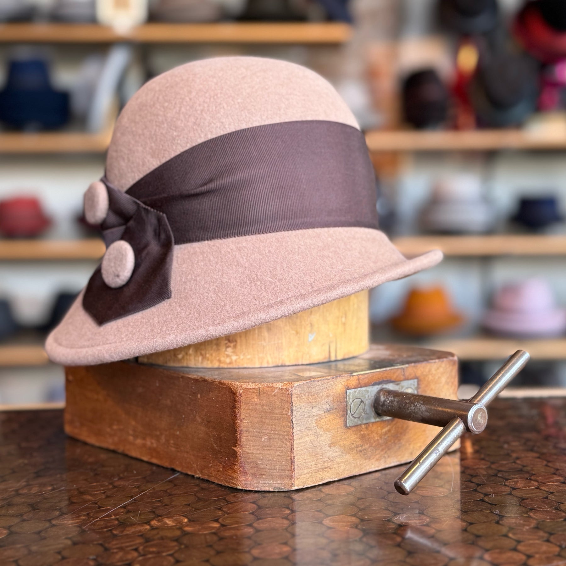 Button Sidewinder Cloche