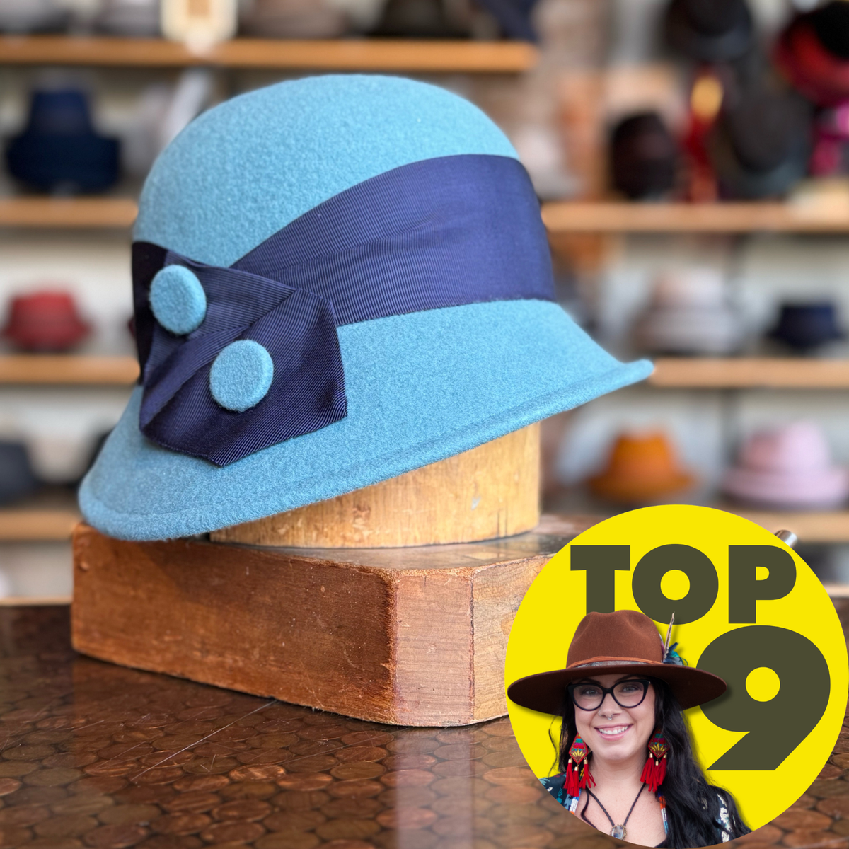 Button Sidewinder Cloche