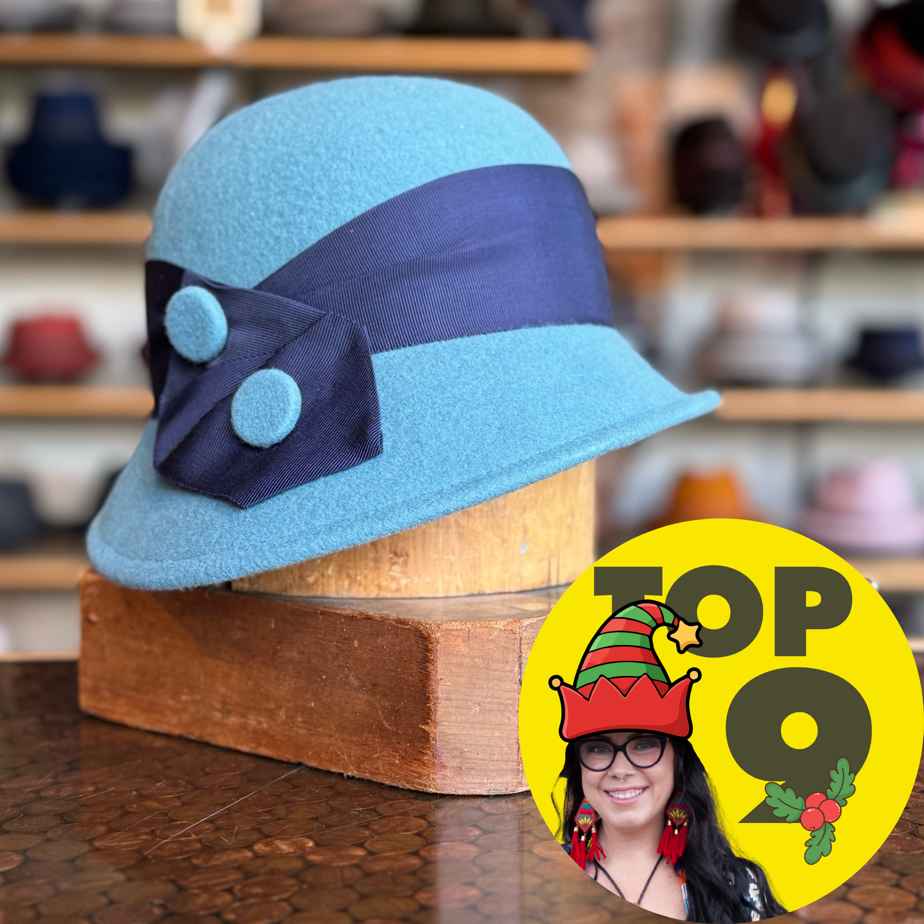 Button Sidewinder Cloche