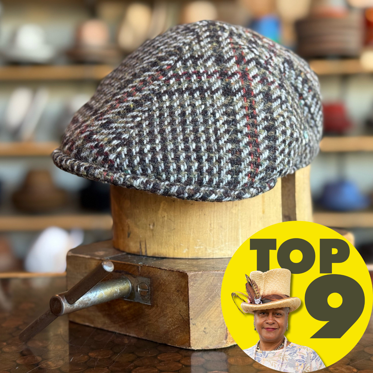 Chunky Plaid 6-Panel Newsboy