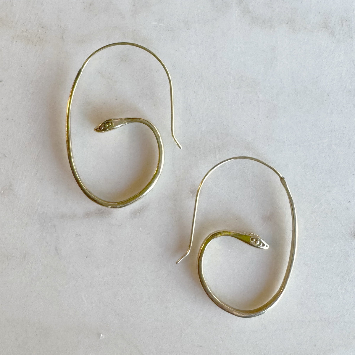 Curled Snake Earring