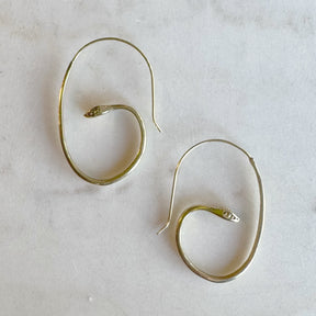 Curled Snake Earring