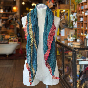 Dark Teal Sari Fragment