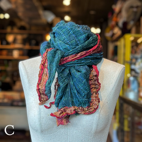 Dark Teal Sari Fragment