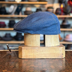 Denim 3-Panel Flat Cap