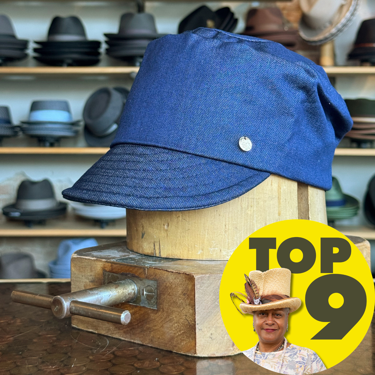 Denim Military Cap