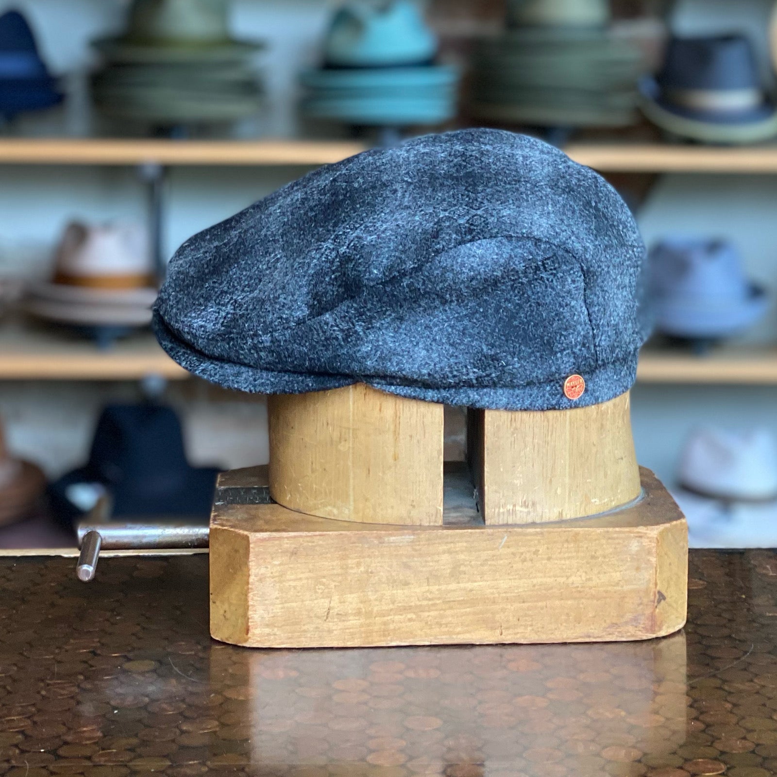 Frankie Flat Cap Merino Wool High Quality Slim Fit Newsboy Blue Small 57 cm