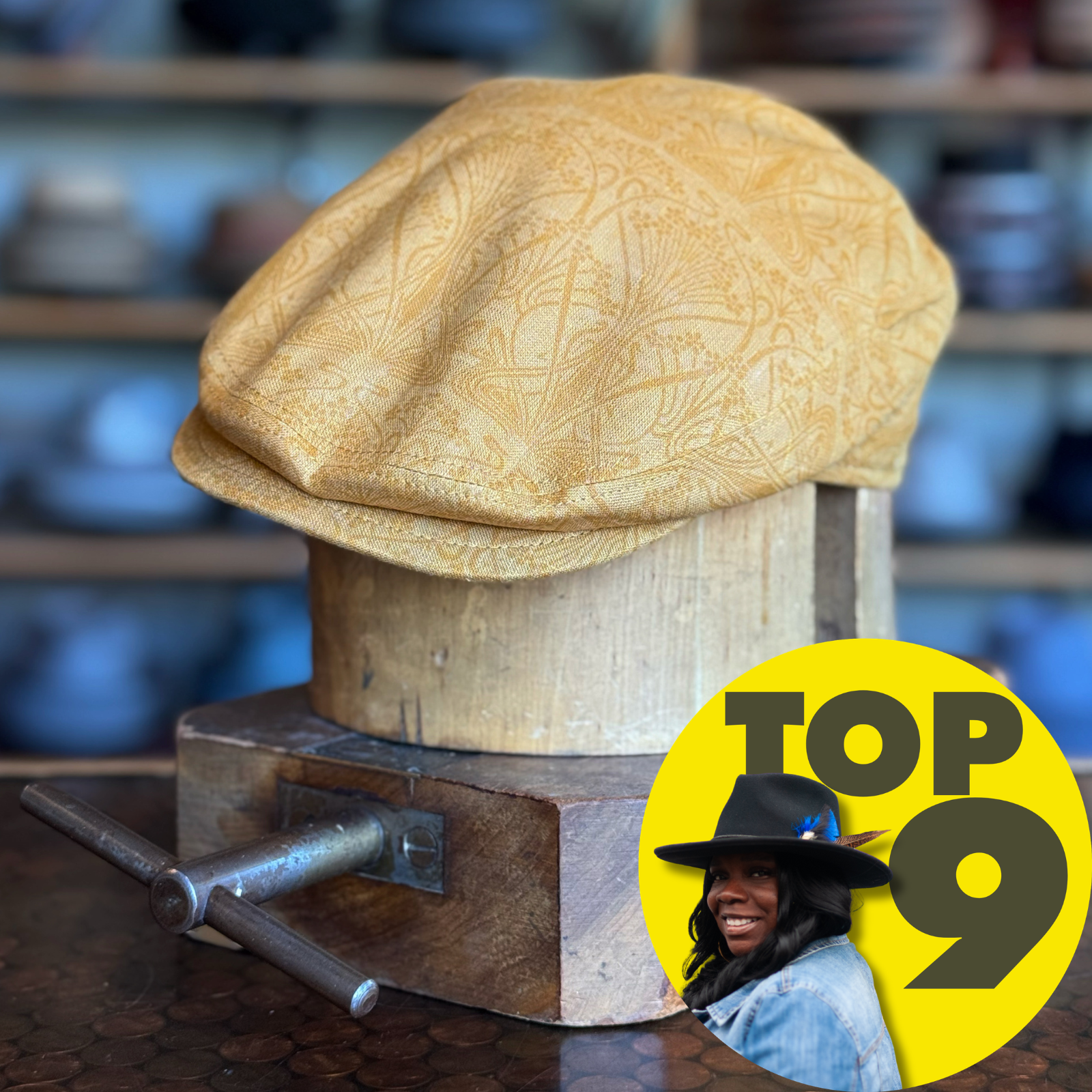 Golden Deco Flat Cap